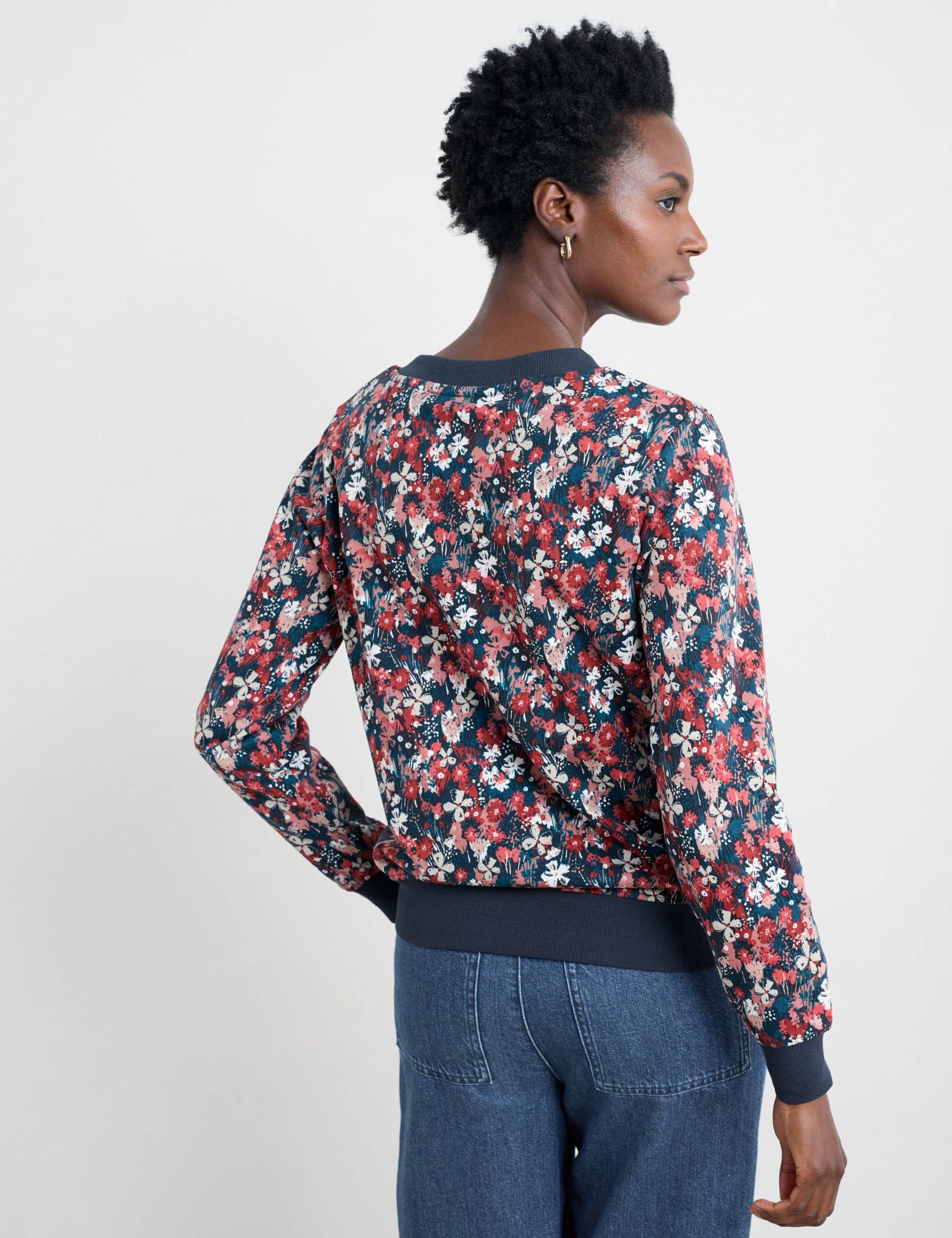 Pure Cotton Floral Sweatshirt 3 of 5