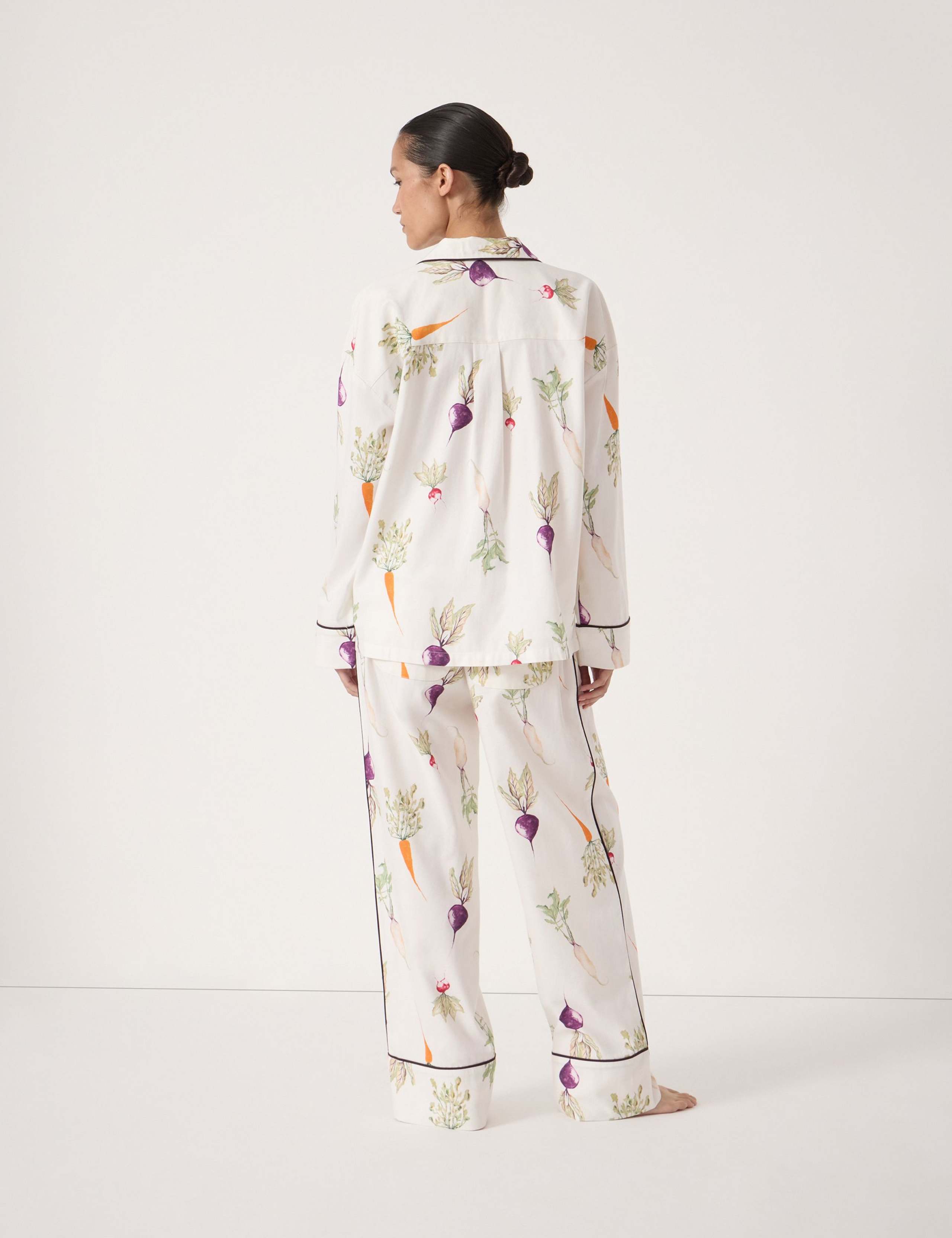 Cotton-Rich Brushed Harvest Print Pyjama Set 3 of 4