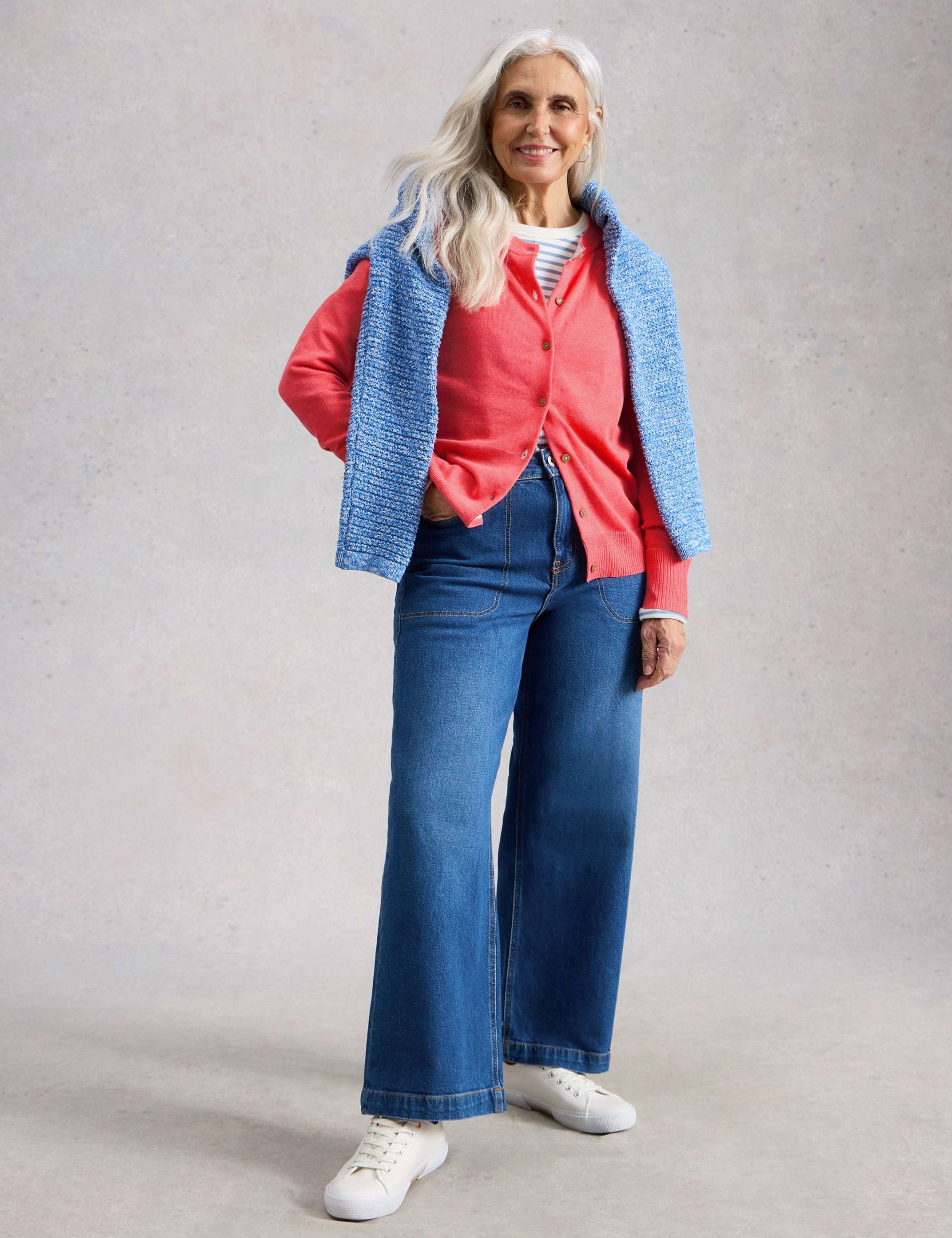 Pure Cotton Crew Neck Cardigan 4 of 6