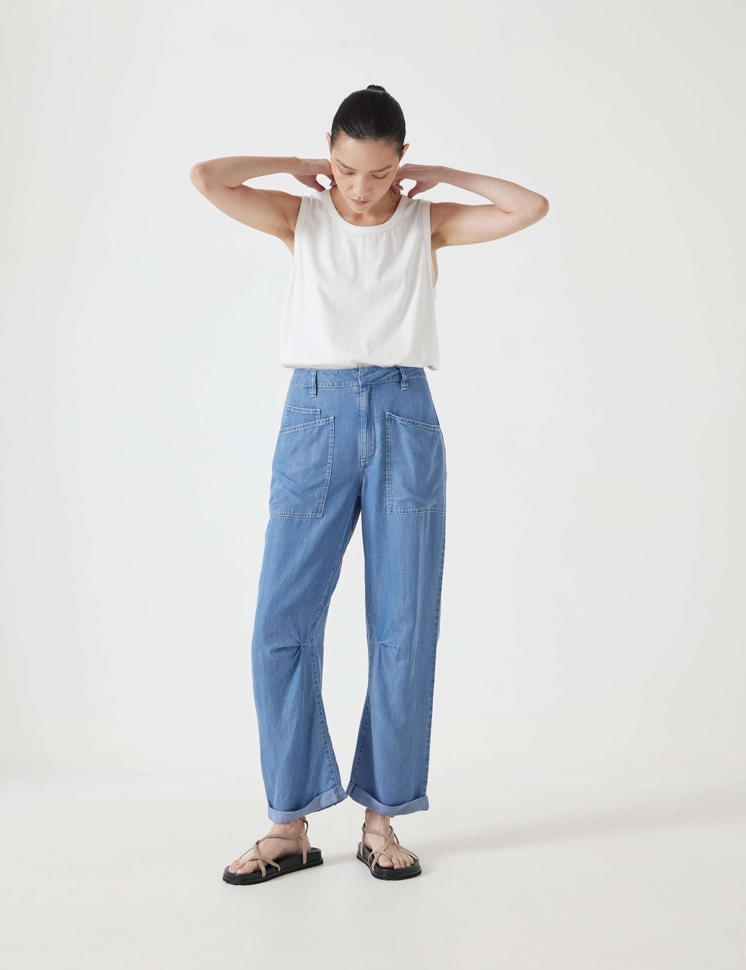 Pure Lyocell Straight Leg Jeans 3 of 5