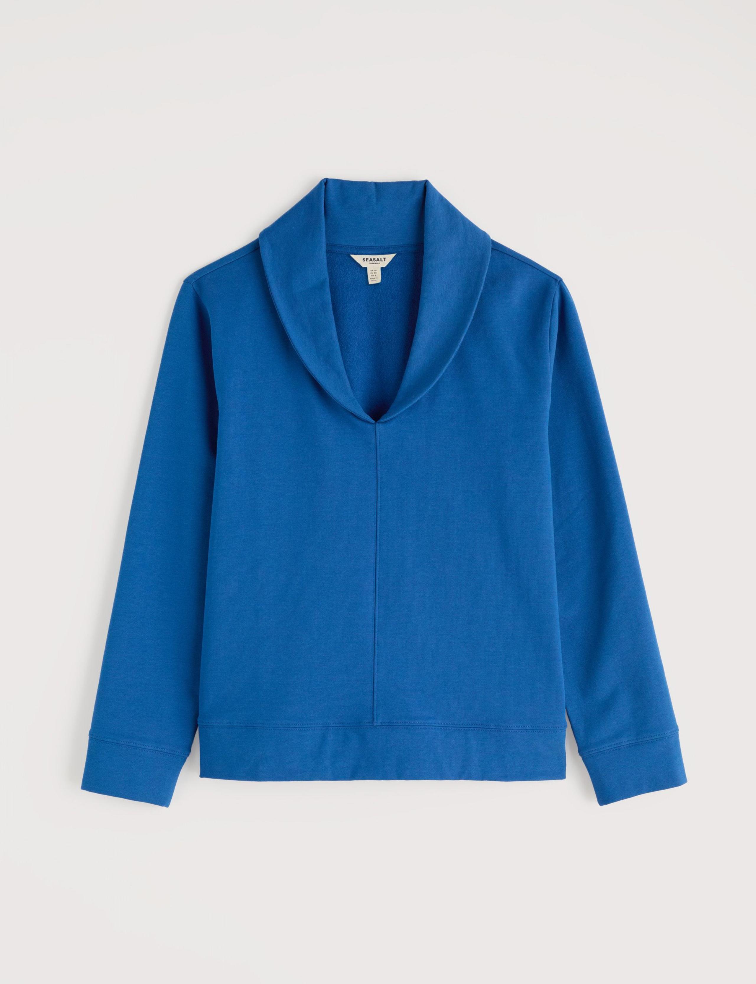 Cotton Rich Shawl Neck Sweatshirt 2 of 5
