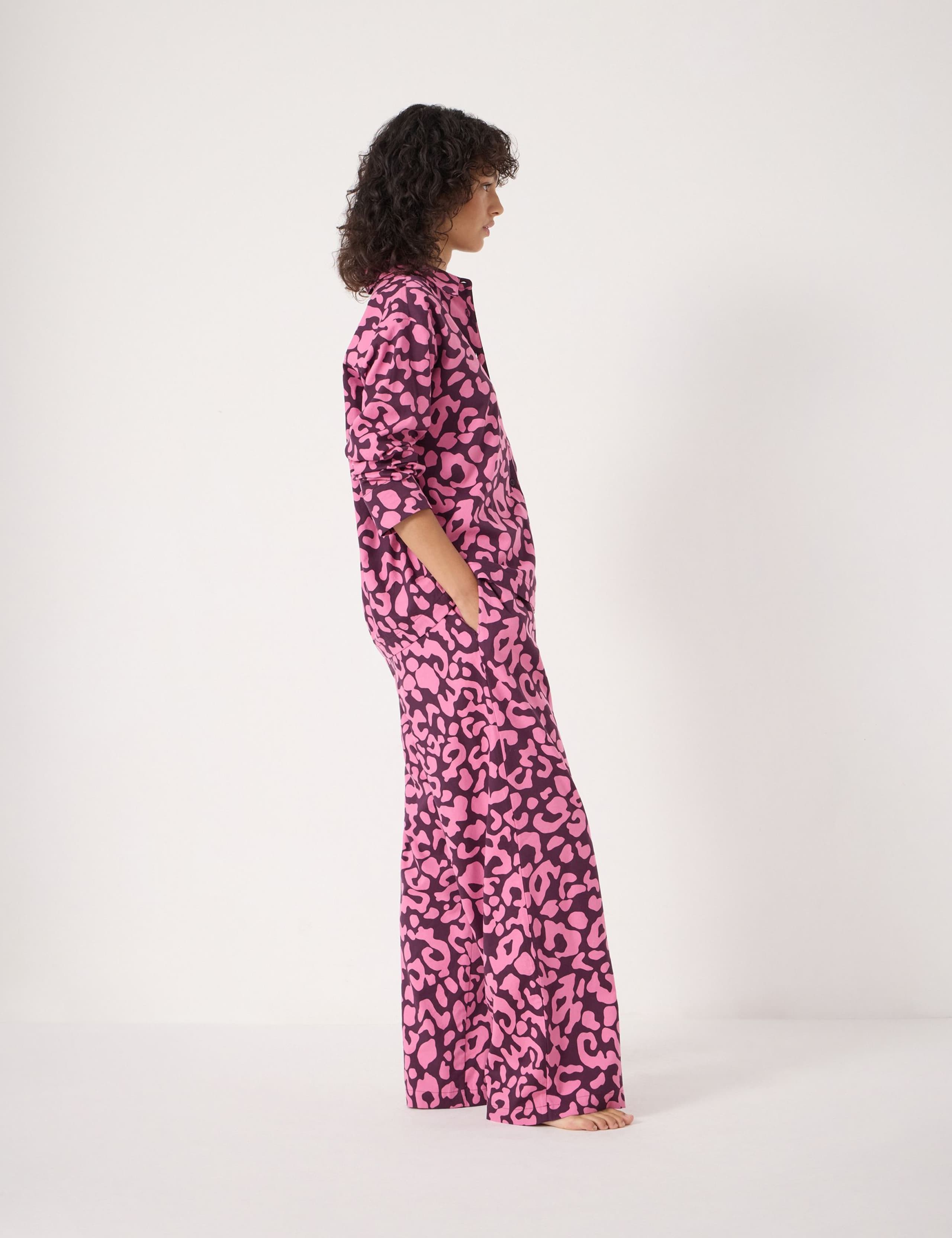 Cotton Rich Brushed Animal Print Pyjamas 4 of 6