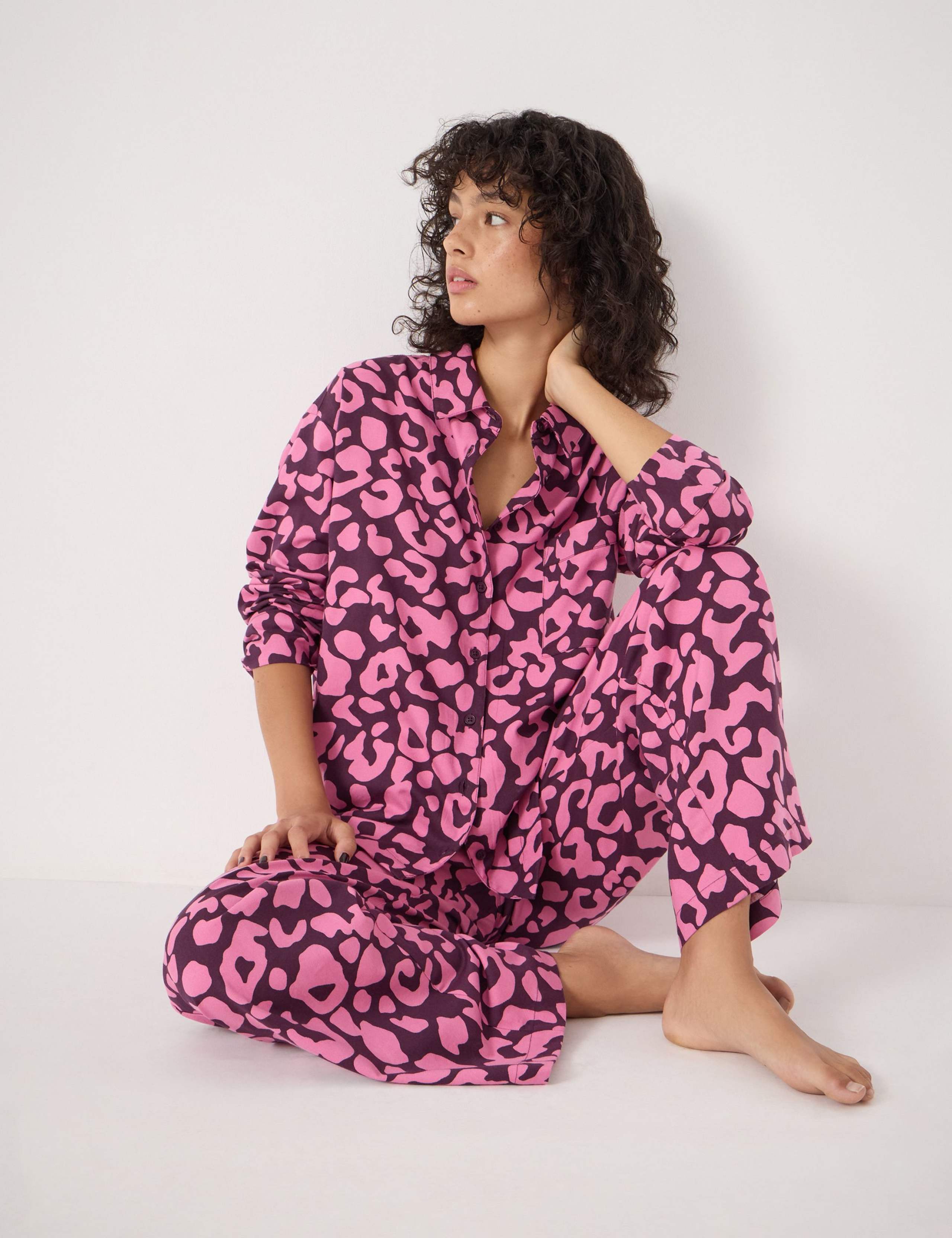 Cotton Rich Brushed Animal Print Pyjamas 6 of 6