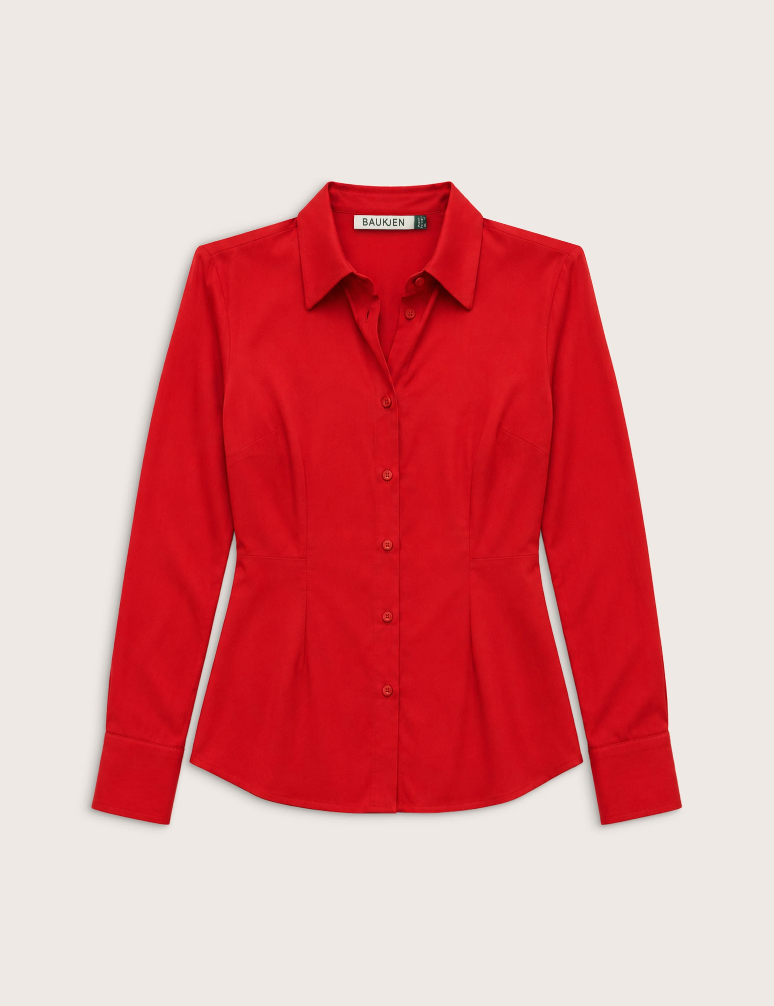 Sateen Cinched Waist Shirt with Wool 2 of 4