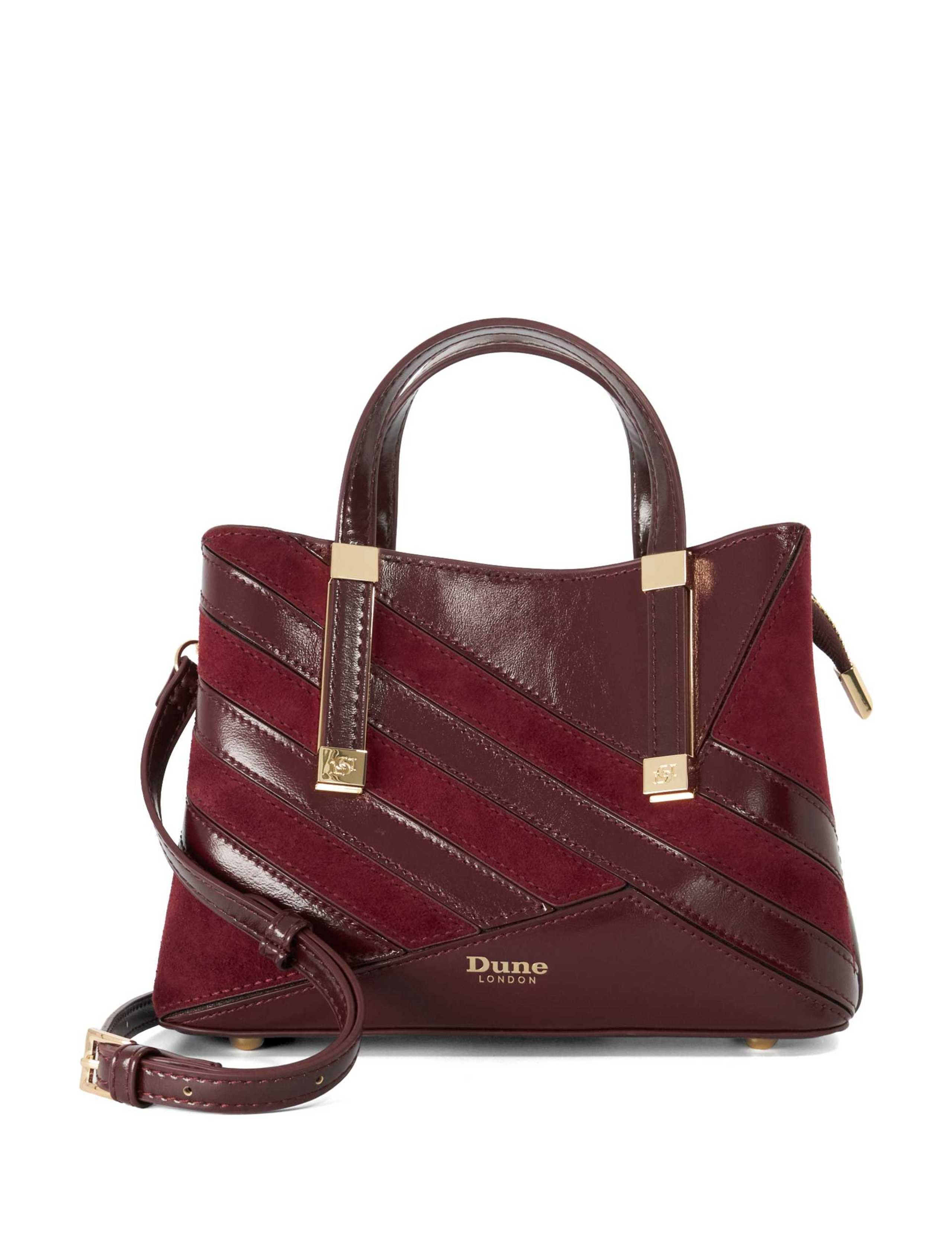 Leather Blend Striped Textured Tote Bag 1 of 5