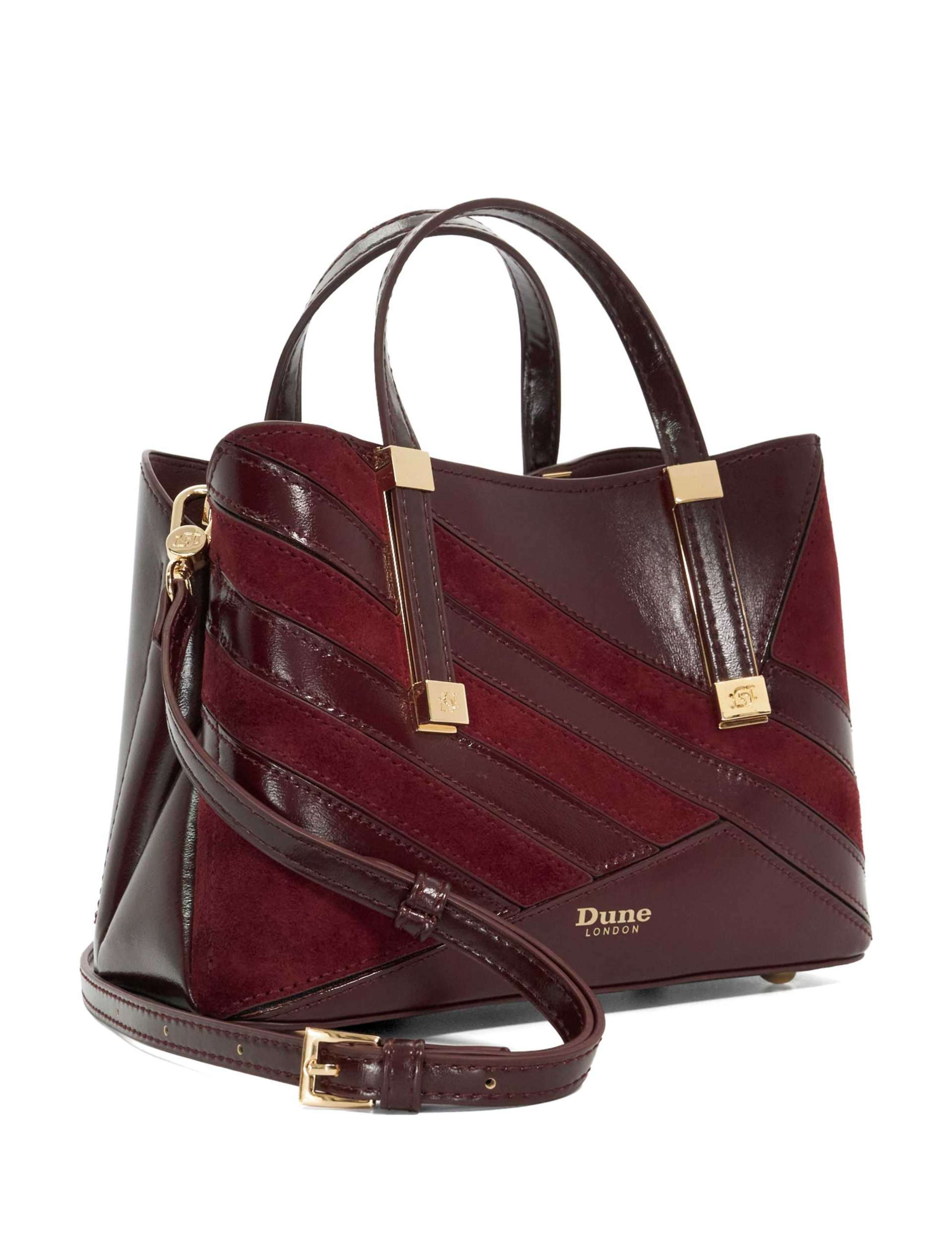 Leather Blend Striped Textured Tote Bag 2 of 5
