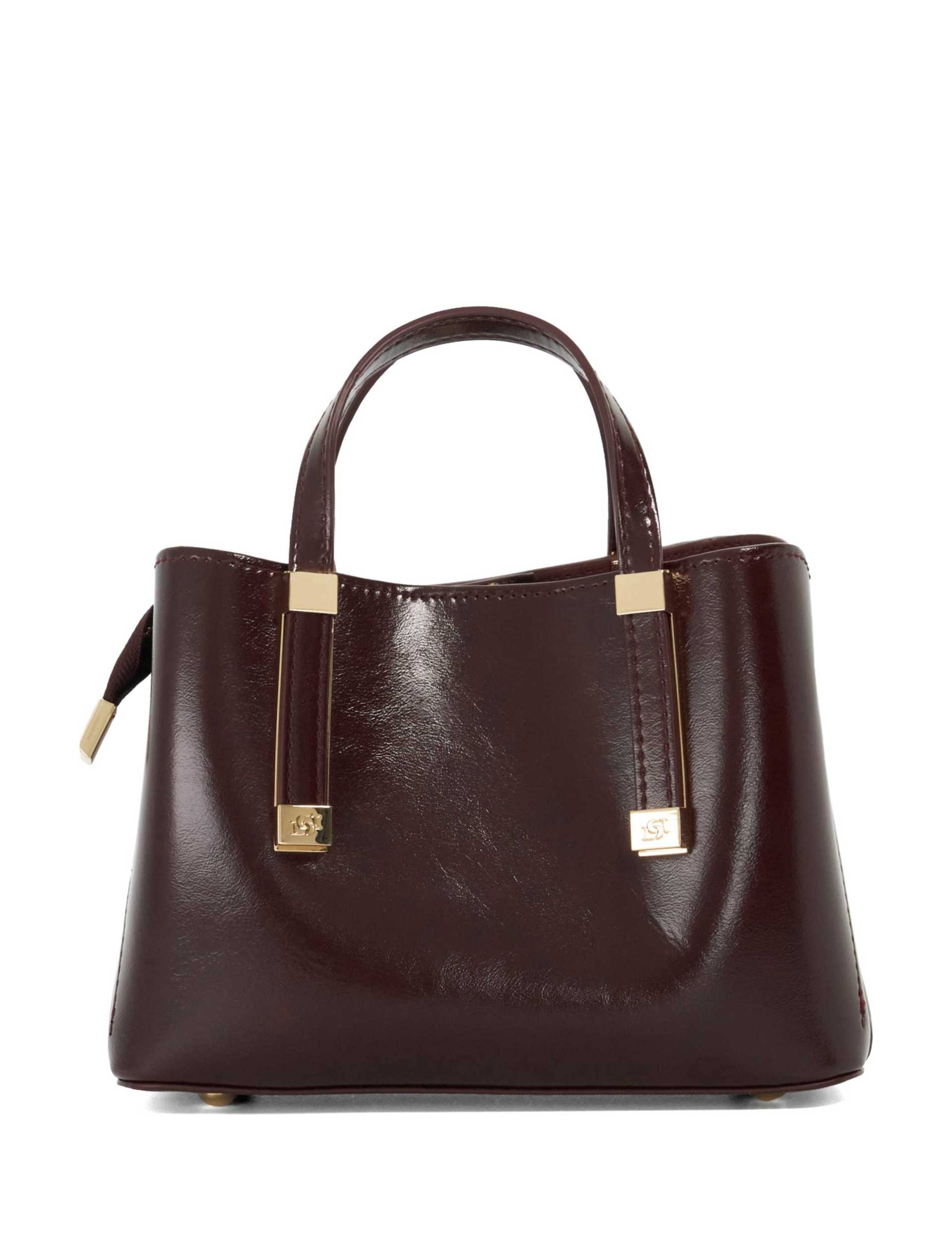 Leather Blend Striped Textured Tote Bag 3 of 5