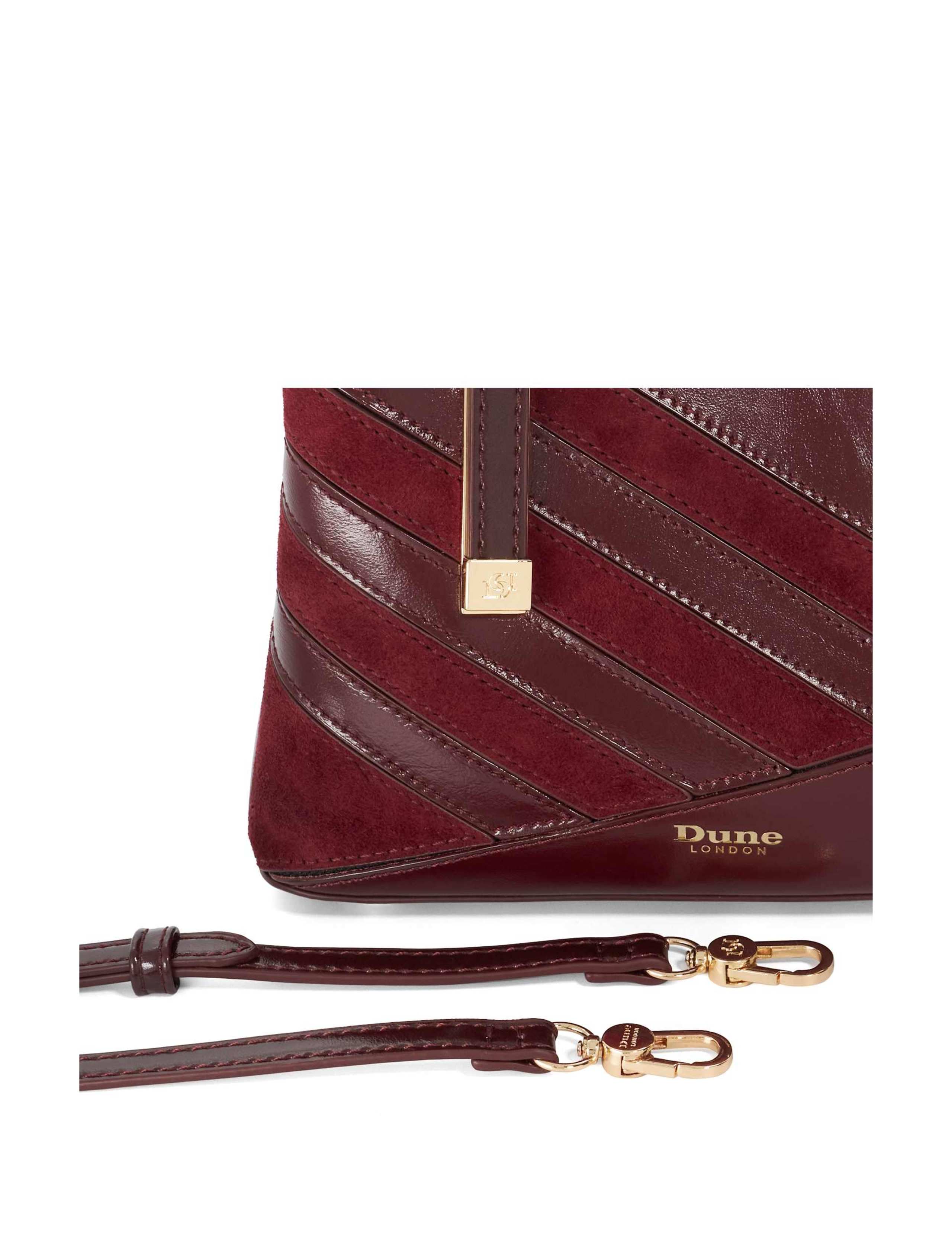 Leather Blend Striped Textured Tote Bag 4 of 5