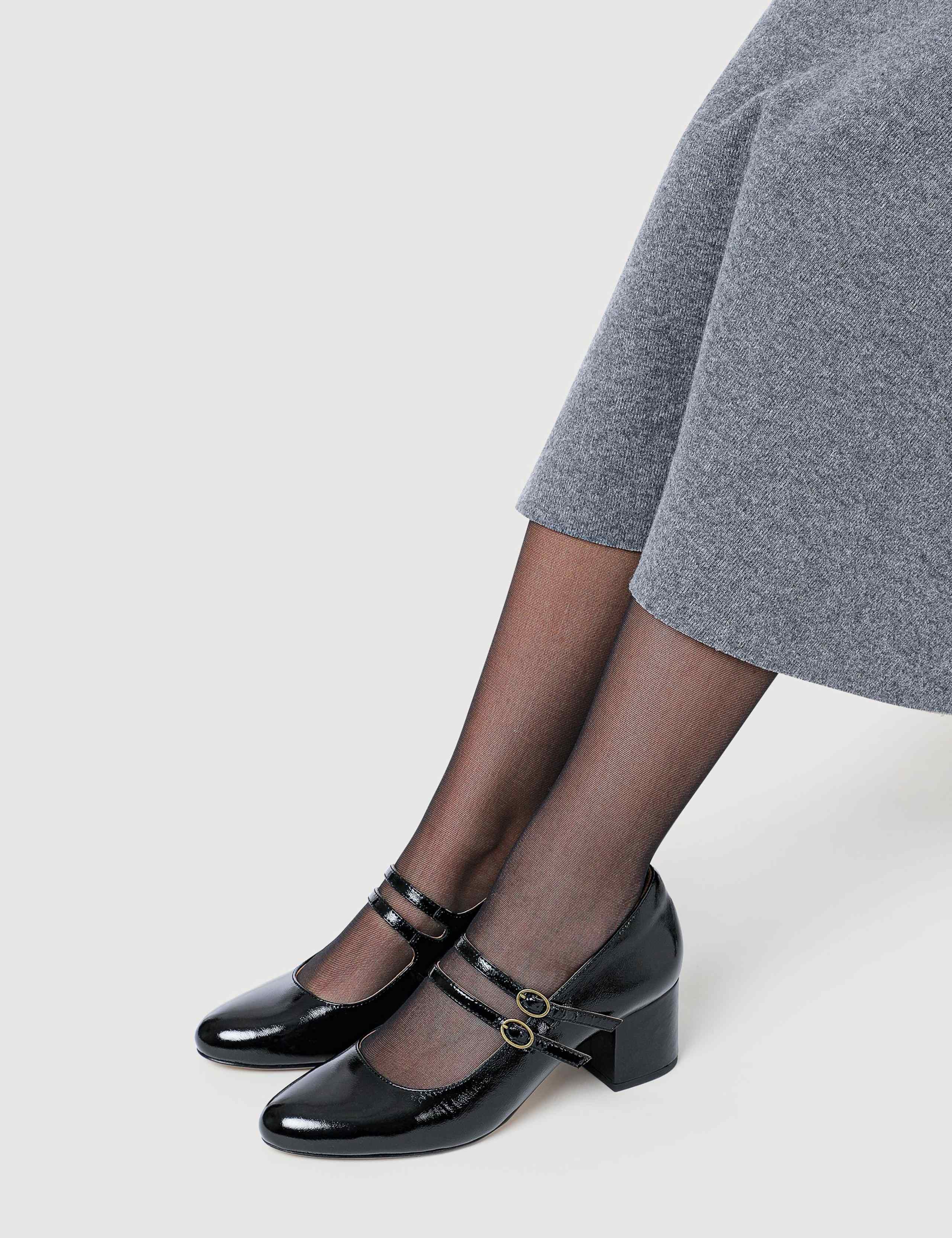 Wide Fit Patent Leather Double Strap Mary Janes 2 of 6