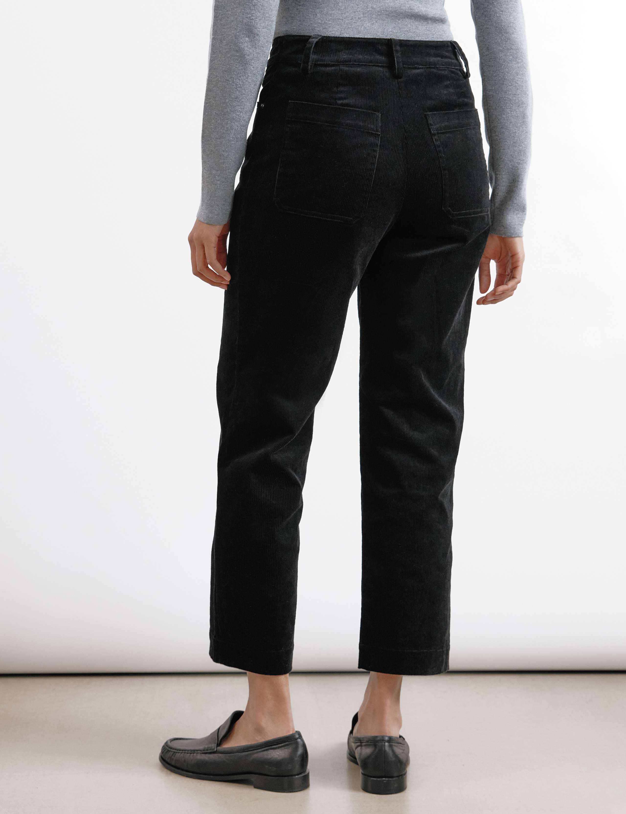 Cord Straight Leg Cropped Trousers 4 of 5