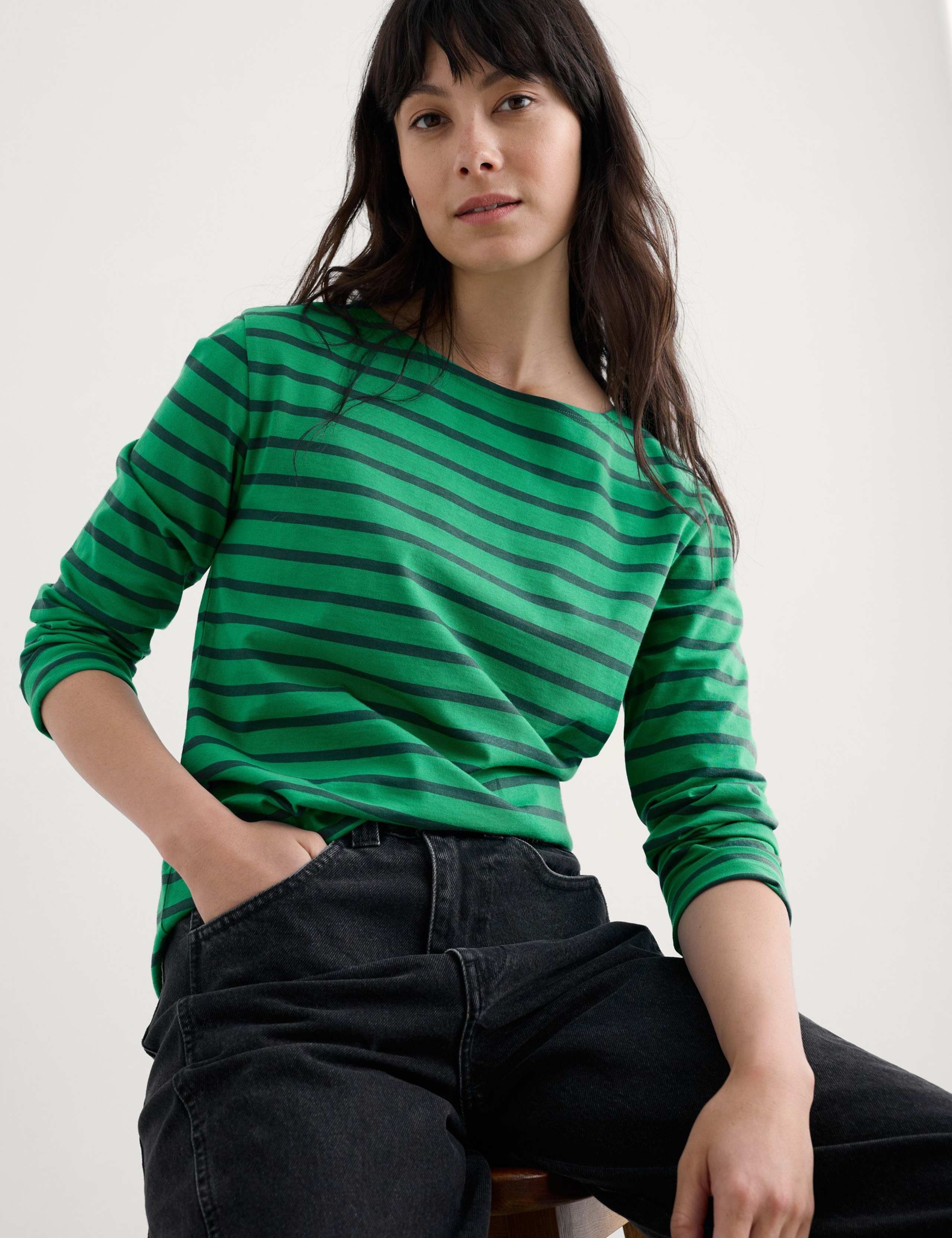 Pure Cotton Striped Top 4 of 5