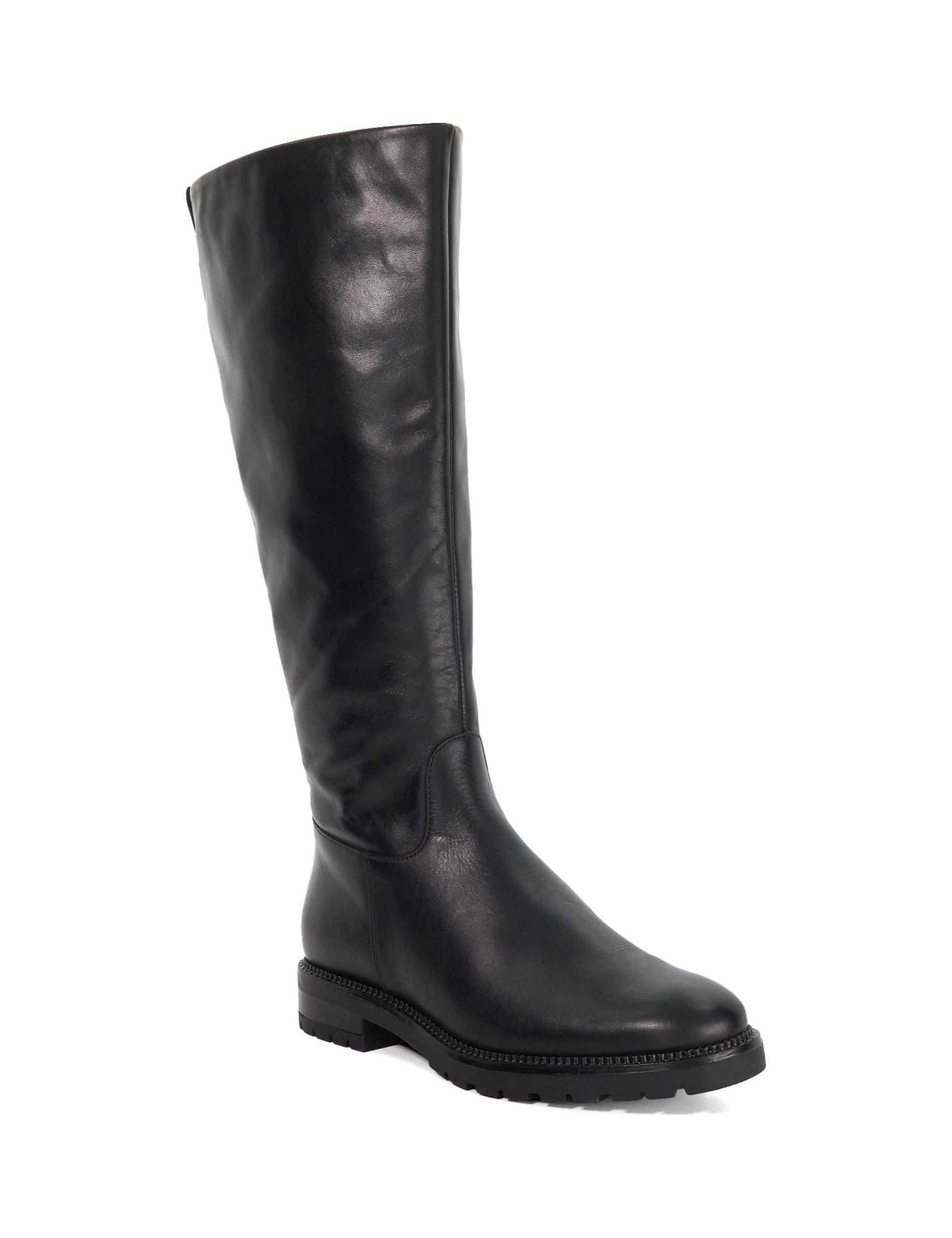 Wide Fit Leather Chelsea Knee High Boots 2 of 5