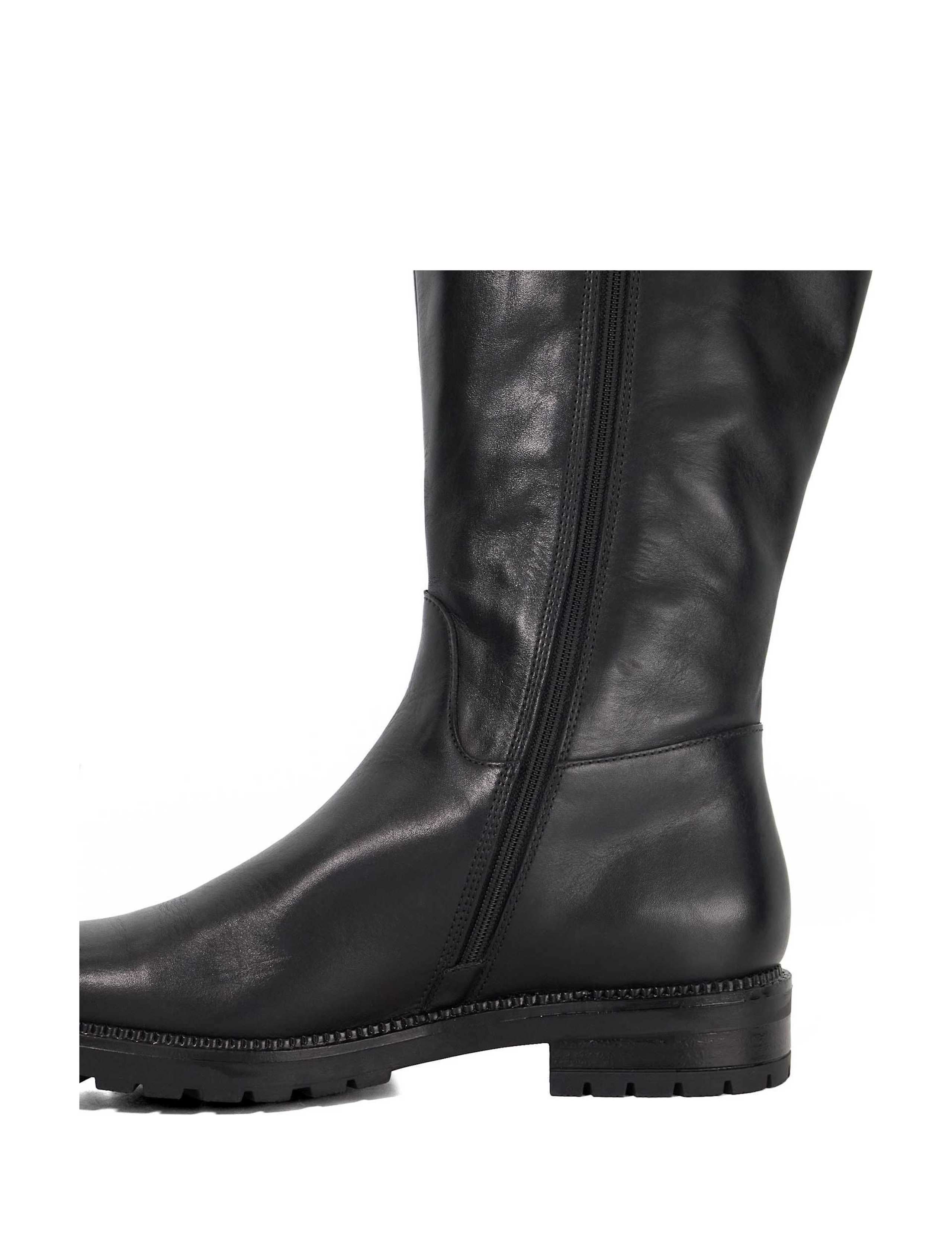 Wide Fit Leather Chelsea Knee High Boots 4 of 5
