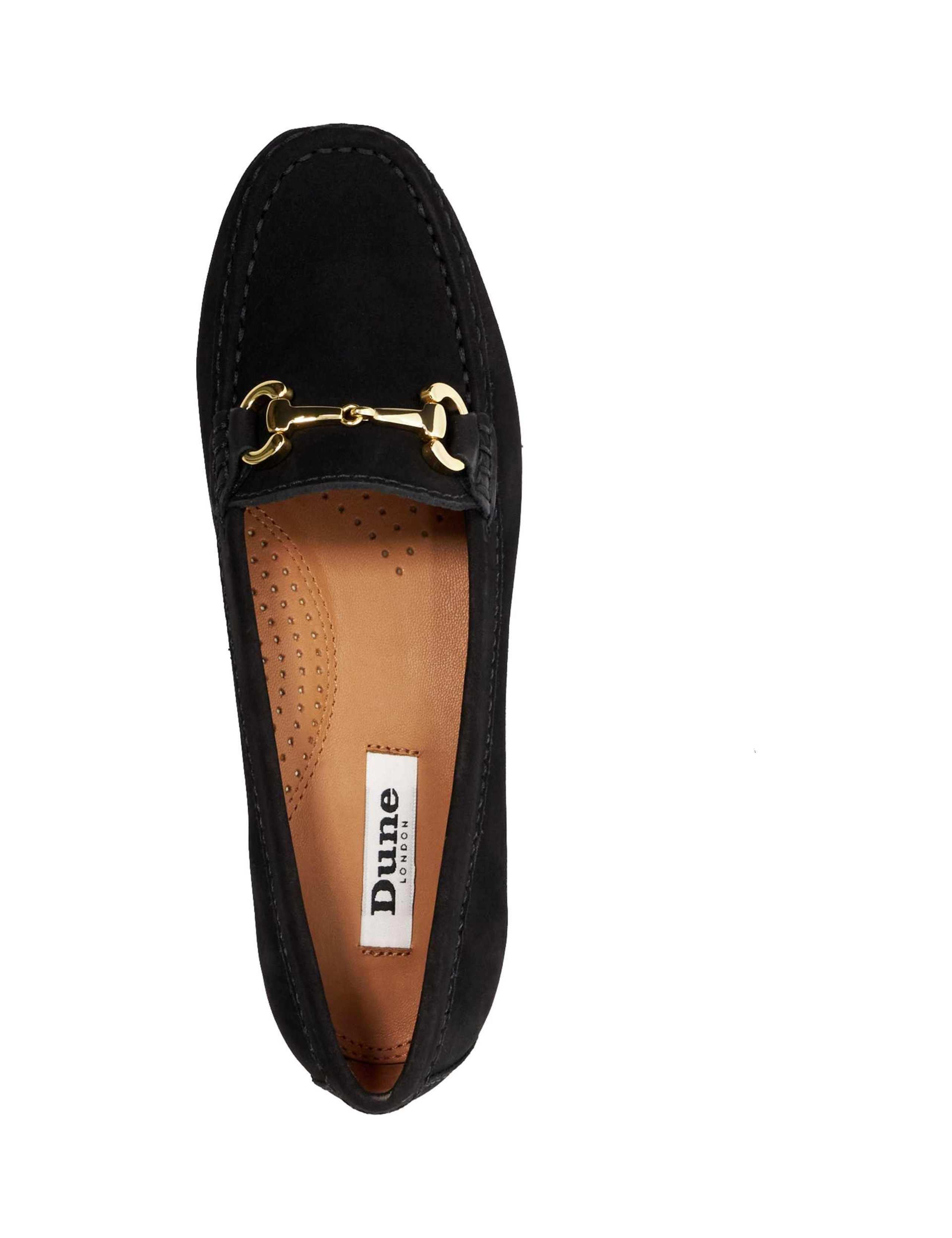 Leather Slip On Block Heel Loafers 3 of 6