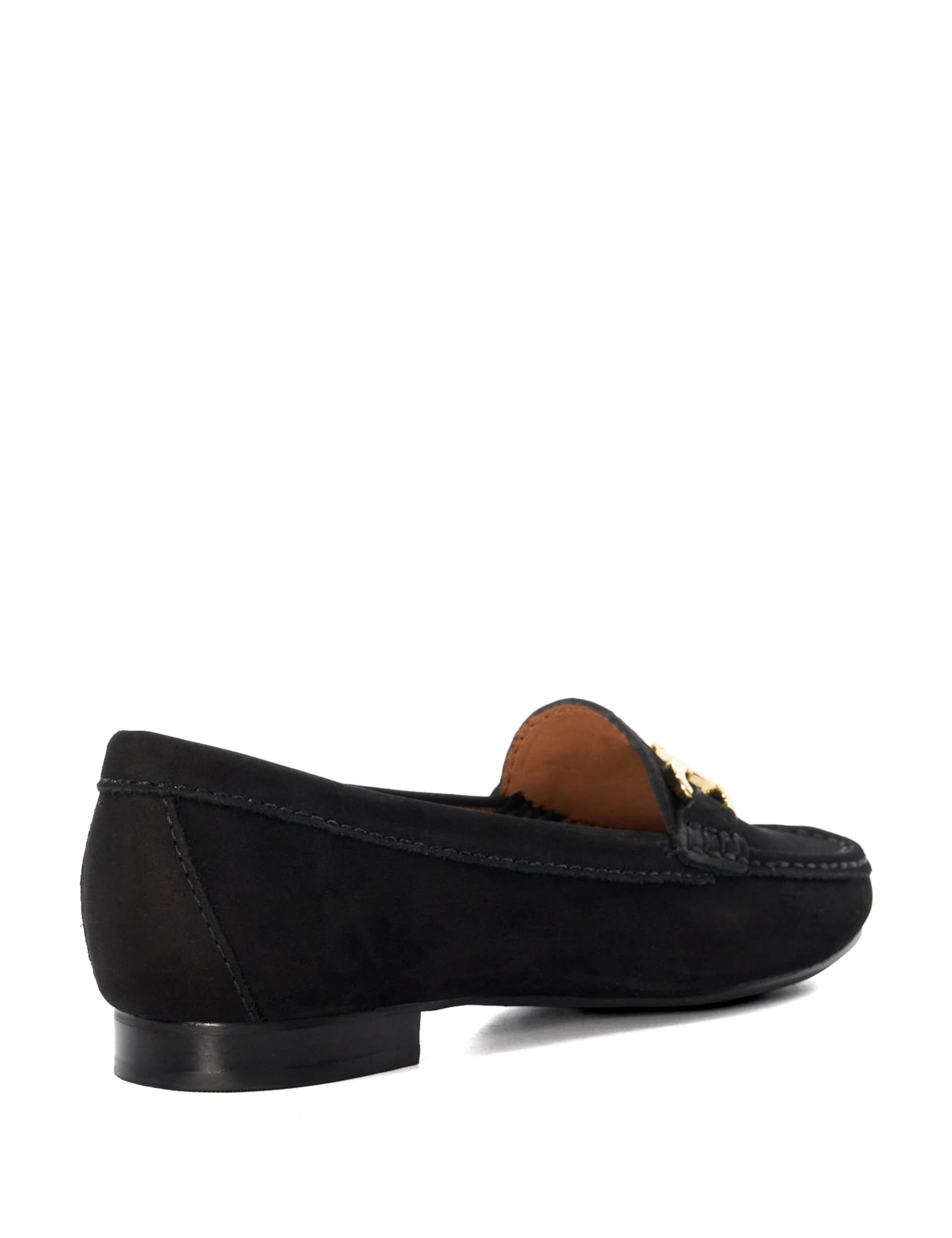 Leather Slip On Block Heel Loafers 5 of 6