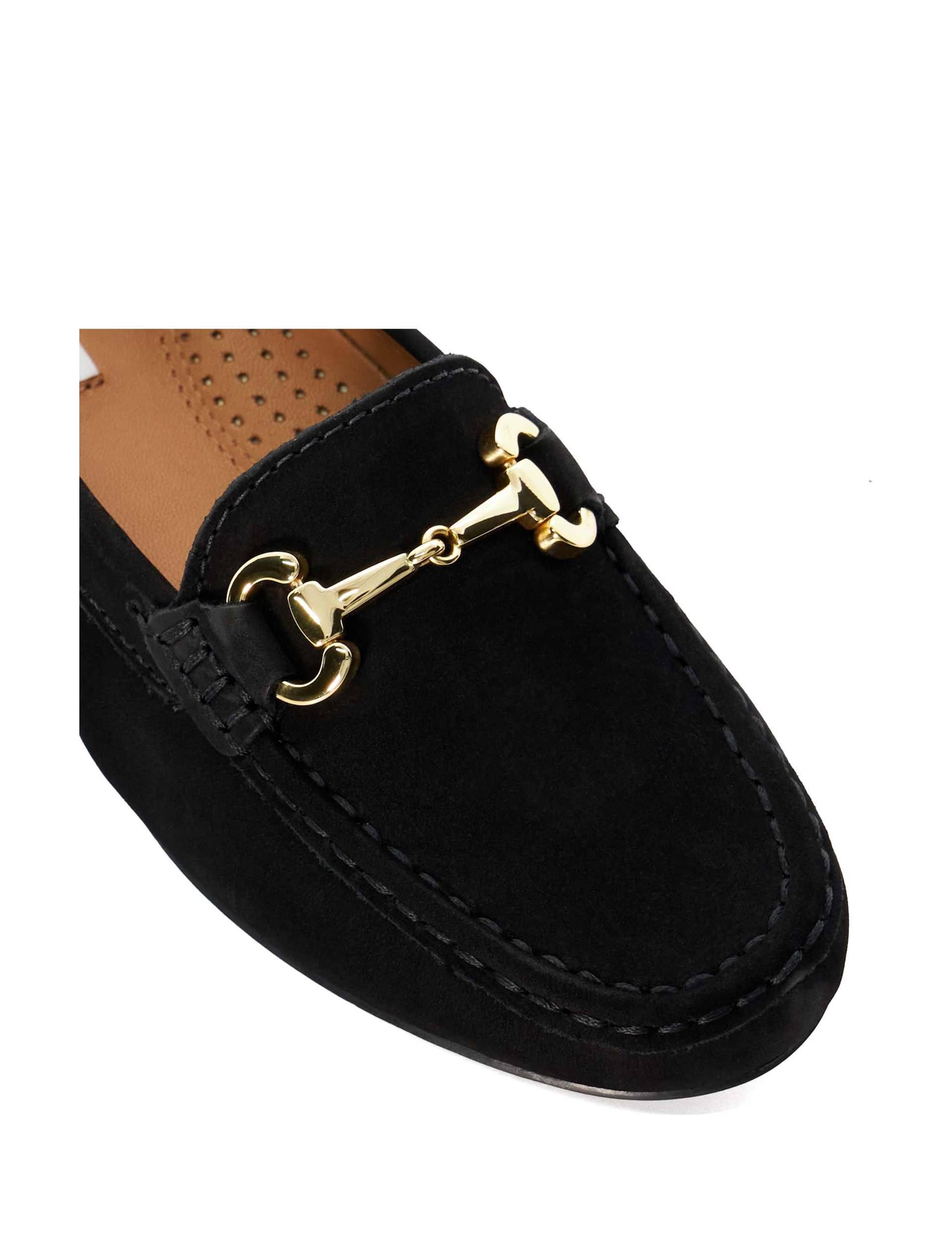 Leather Slip On Block Heel Loafers 6 of 6