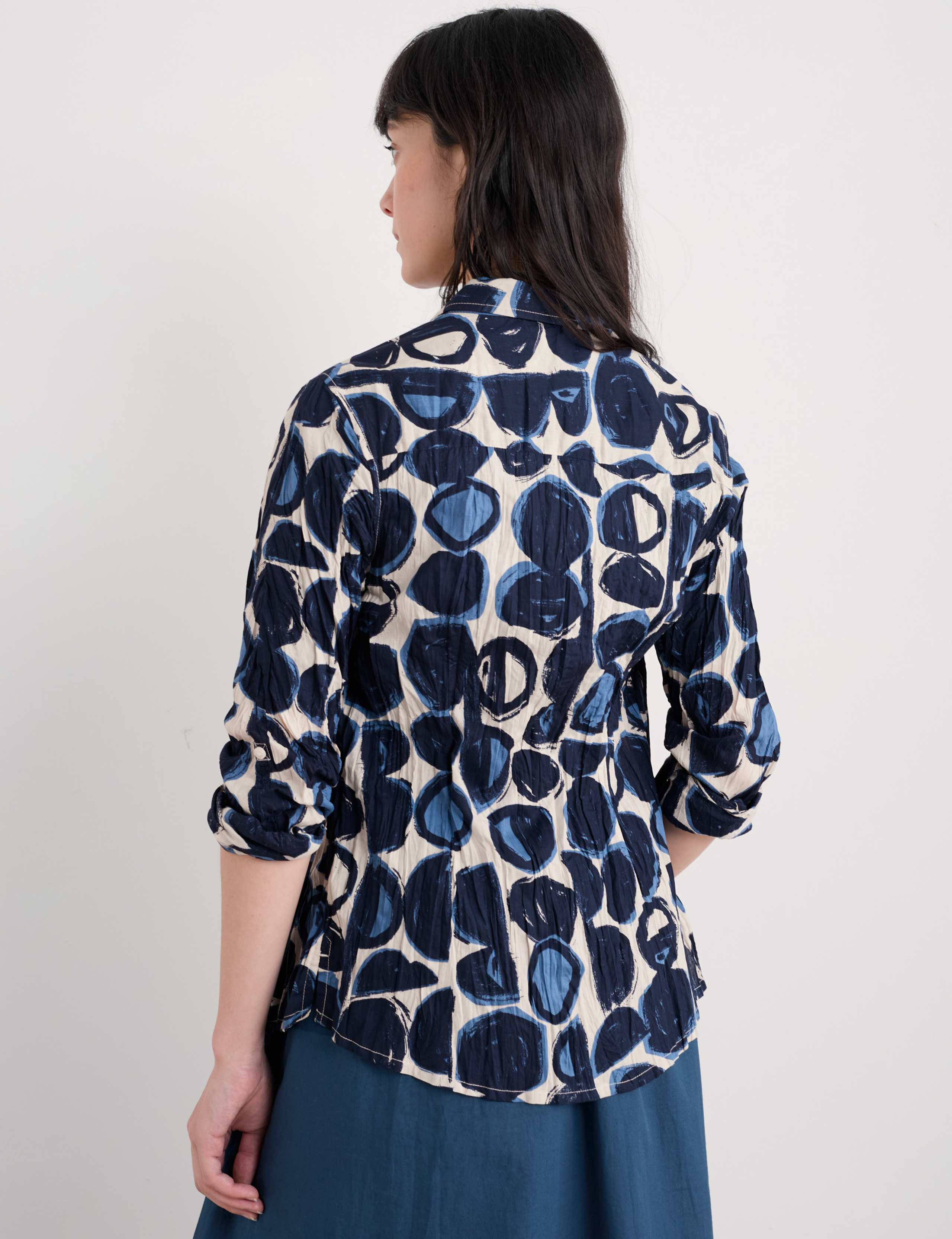 Pure Cotton Geometric Textured Shirt 3 of 5