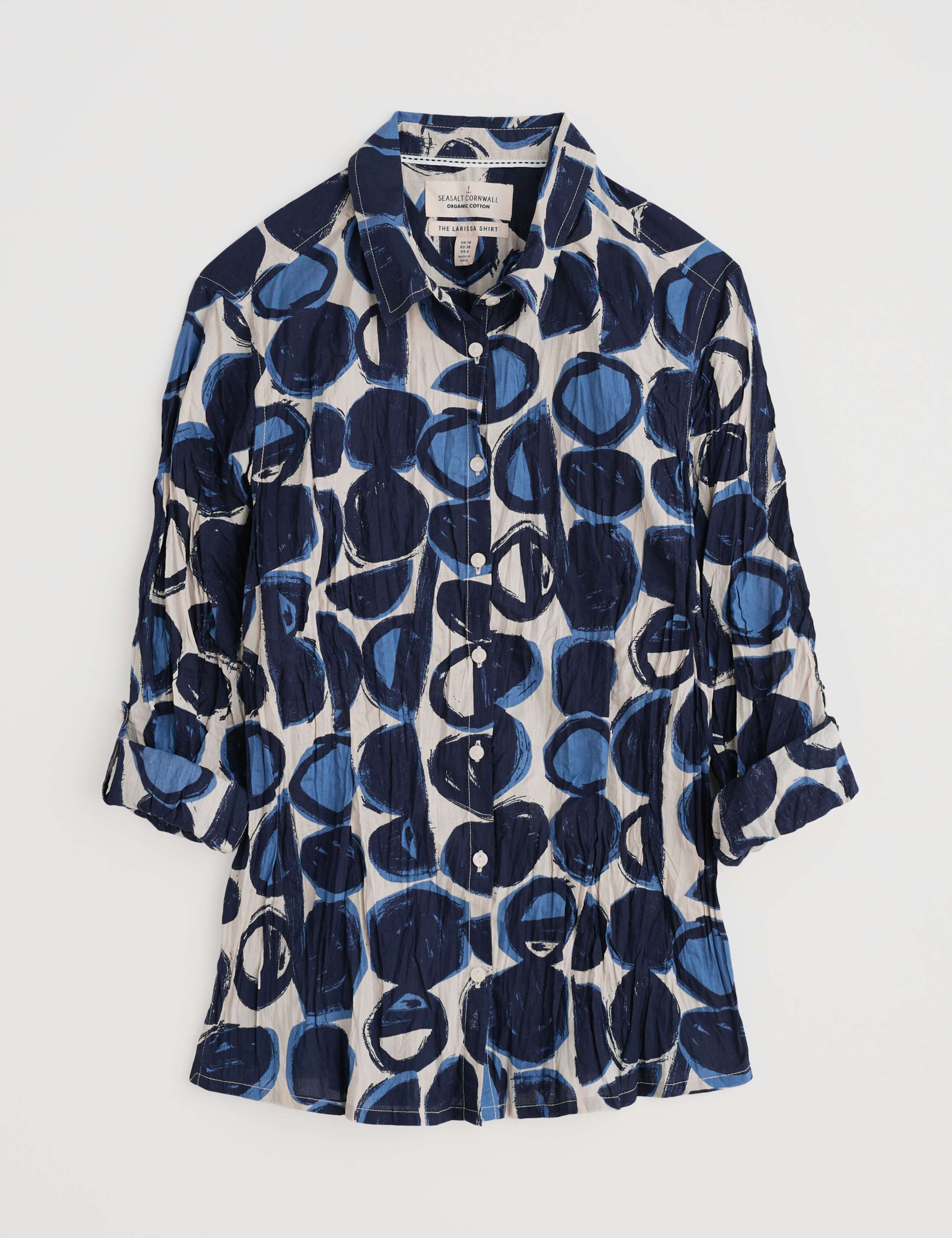 Pure Cotton Geometric Textured Shirt 2 of 5