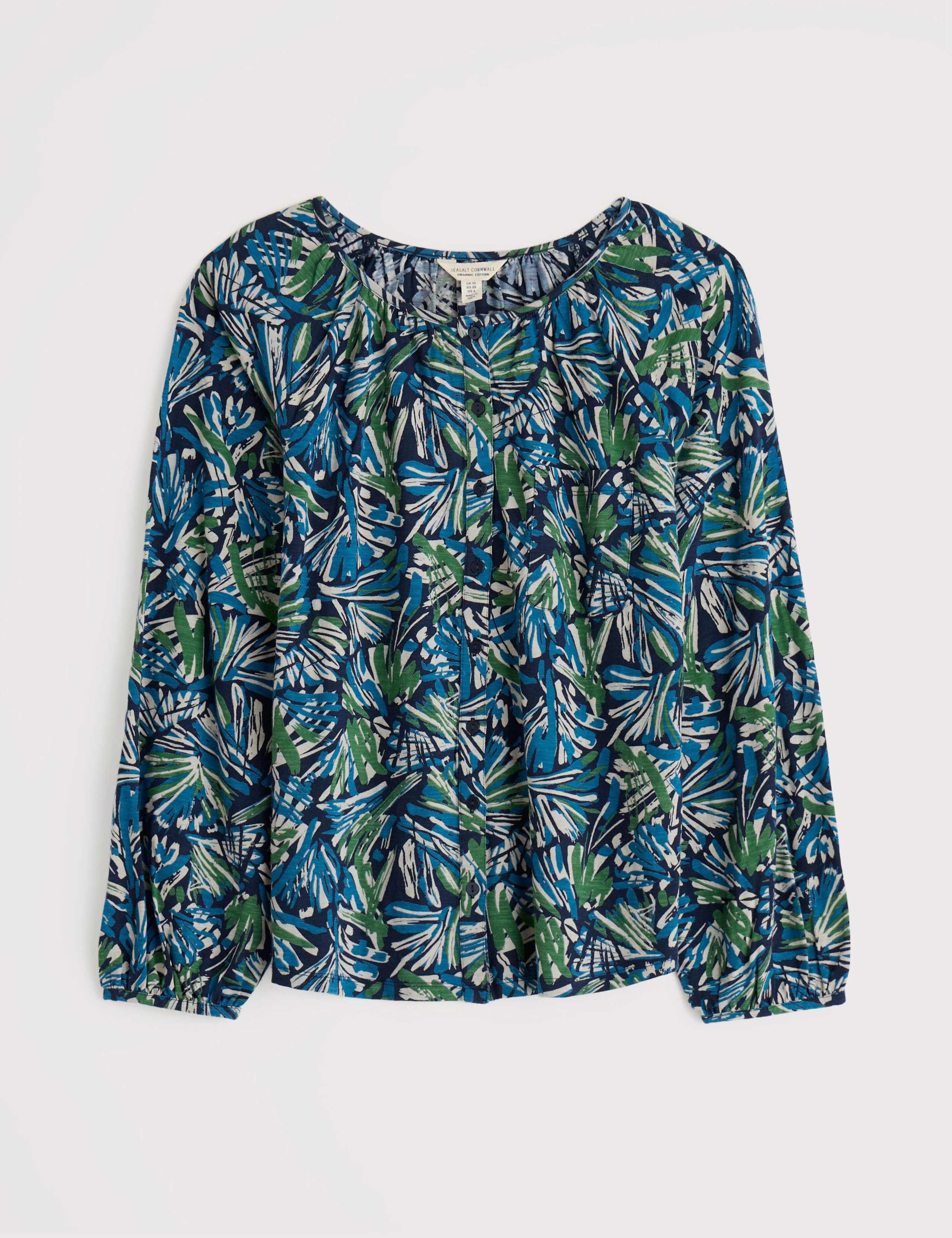 Pure Cotton Floral Relaxed Blouse 2 of 5