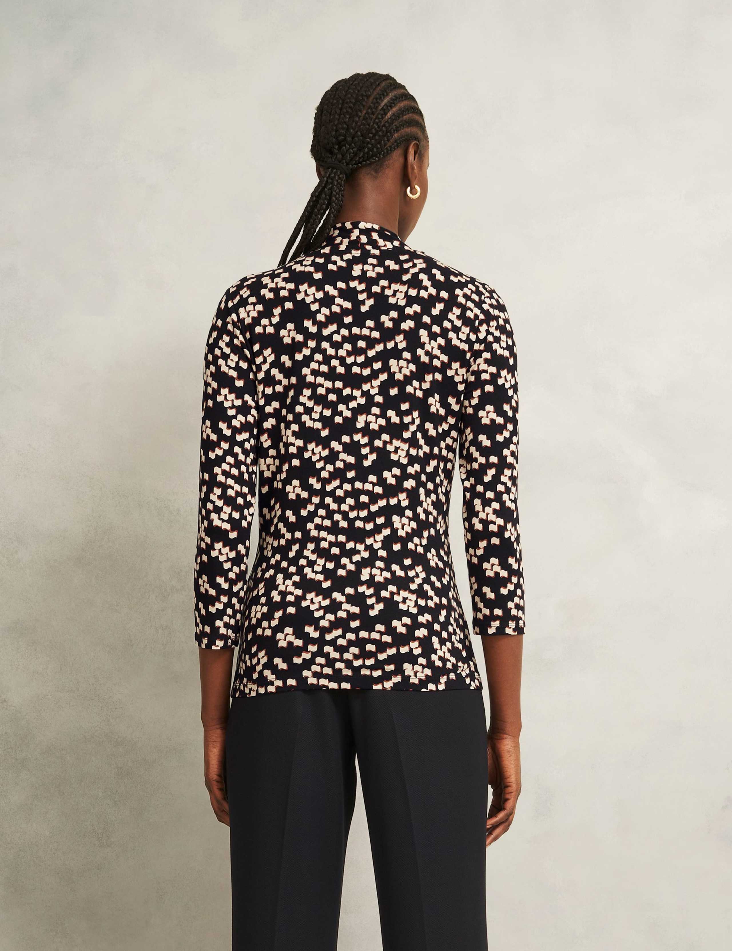 Printed V-Neck Slim Fit Top 4 of 5