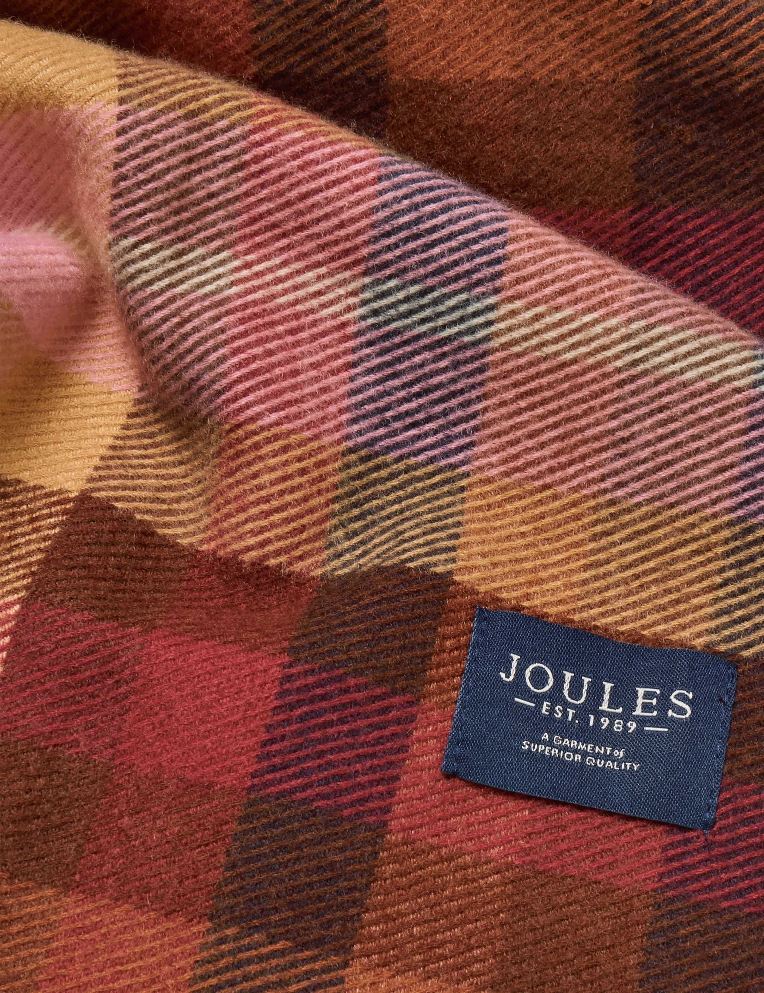 Woven Checked Tassel Scarf 6 of 6