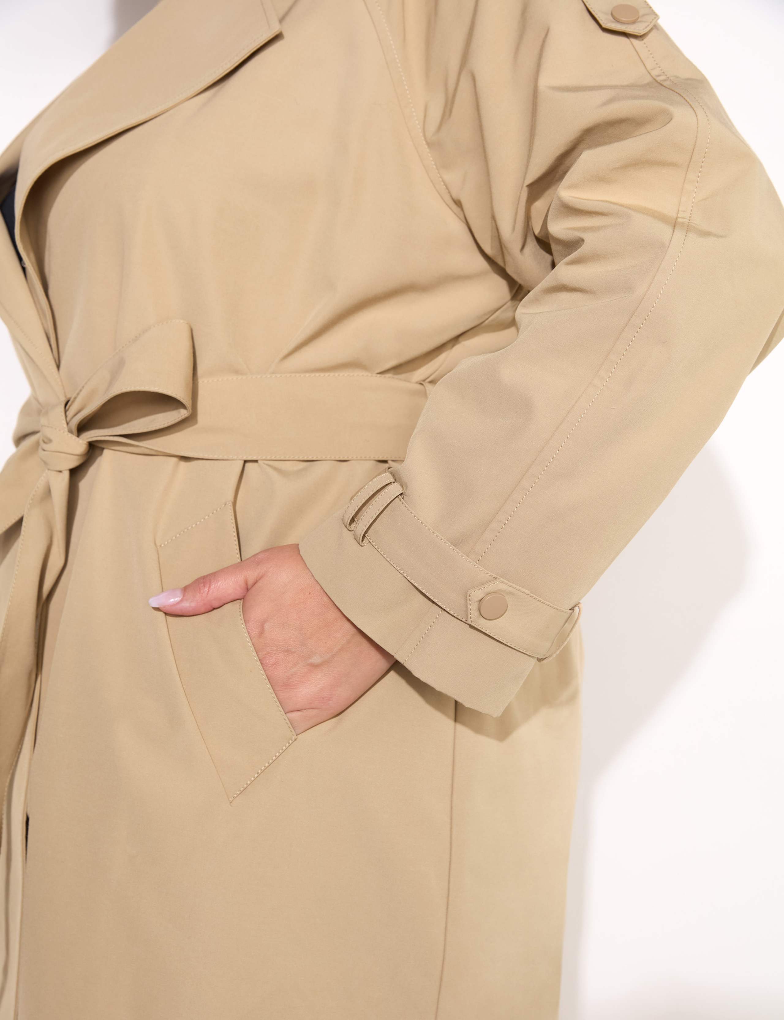 Cotton Blend Longline Trench Coat 5 of 7