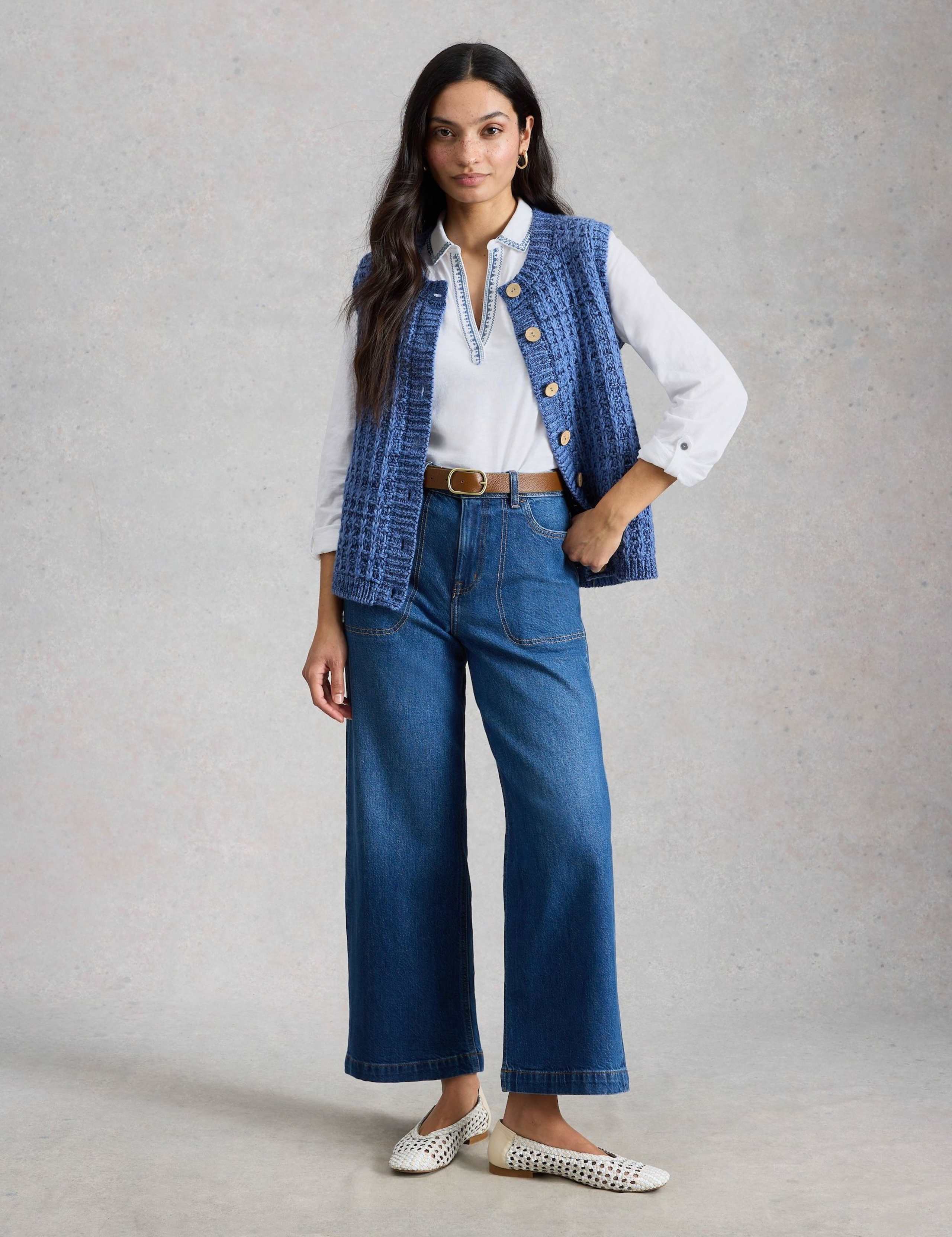 Jersey Embroidered V-Neck Collared Shirt 6 of 6