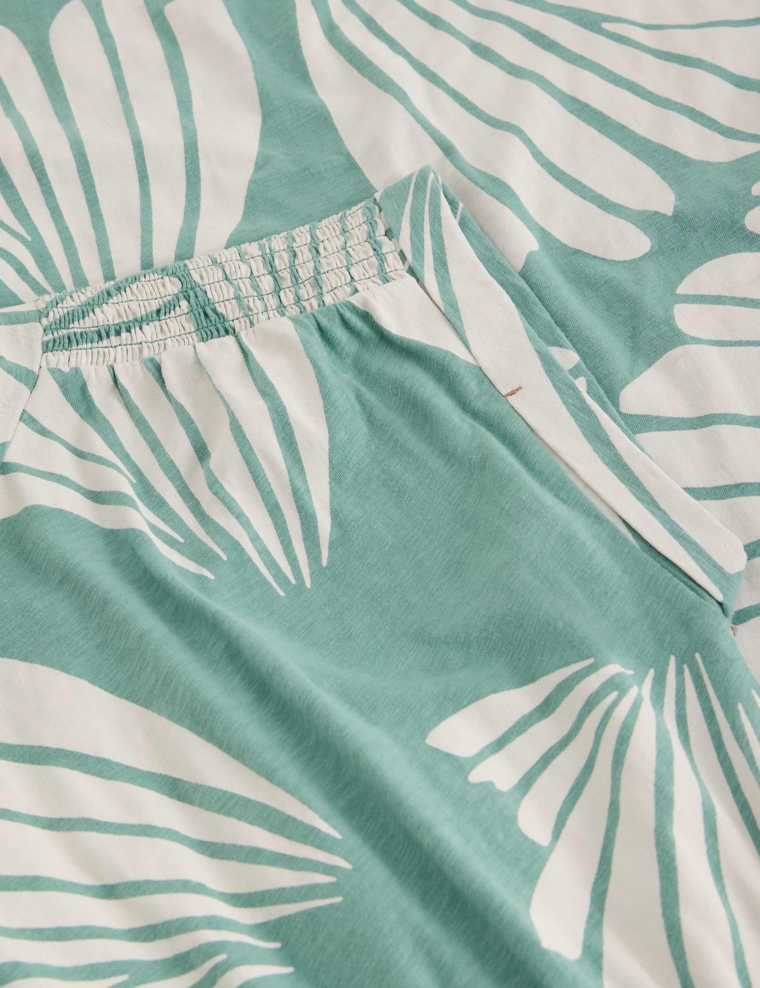 Pure Cotton Printed Midi Waisted Dress 5 of 6