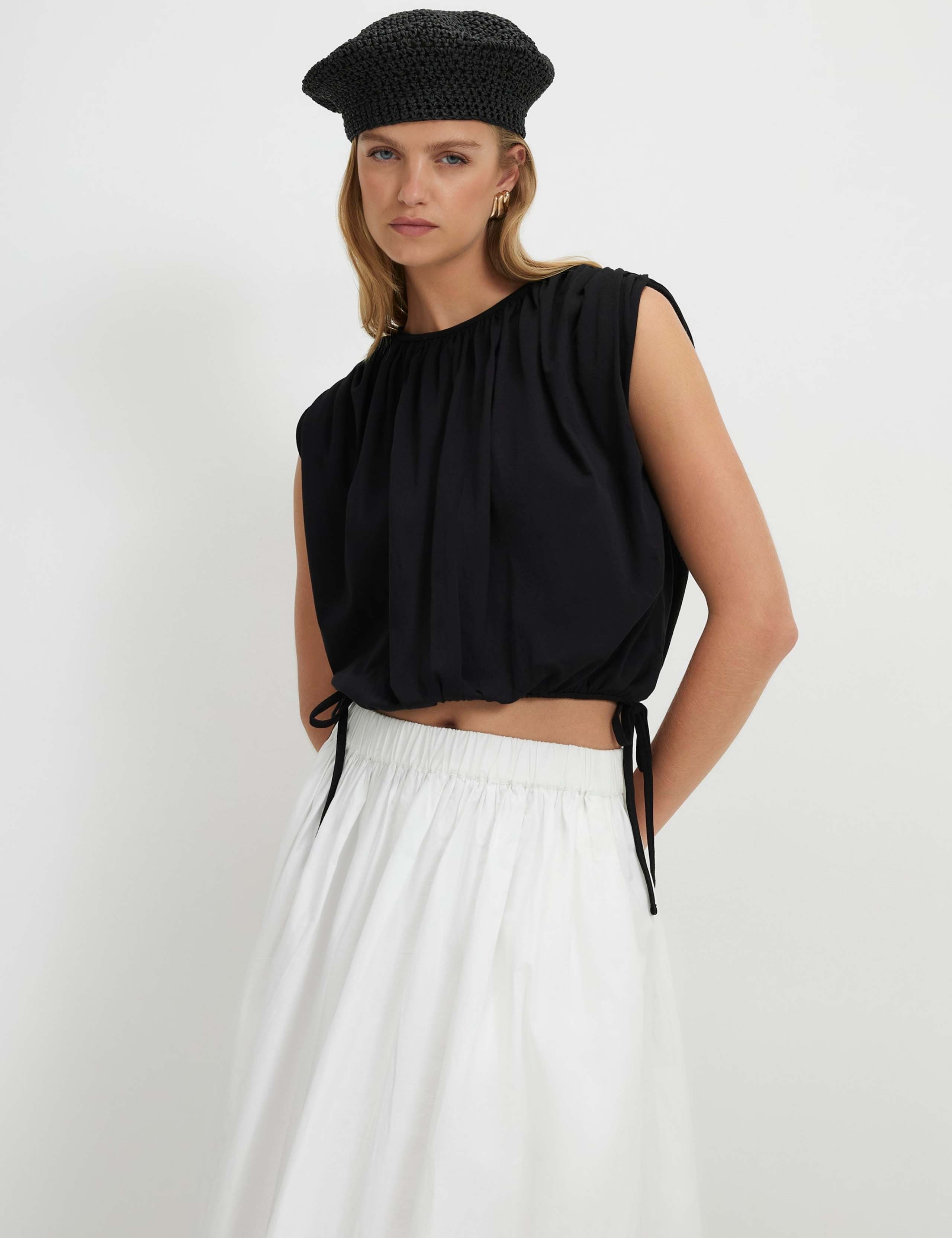 Pure Cotton Bubble Hem T-Shirt 1 of 4