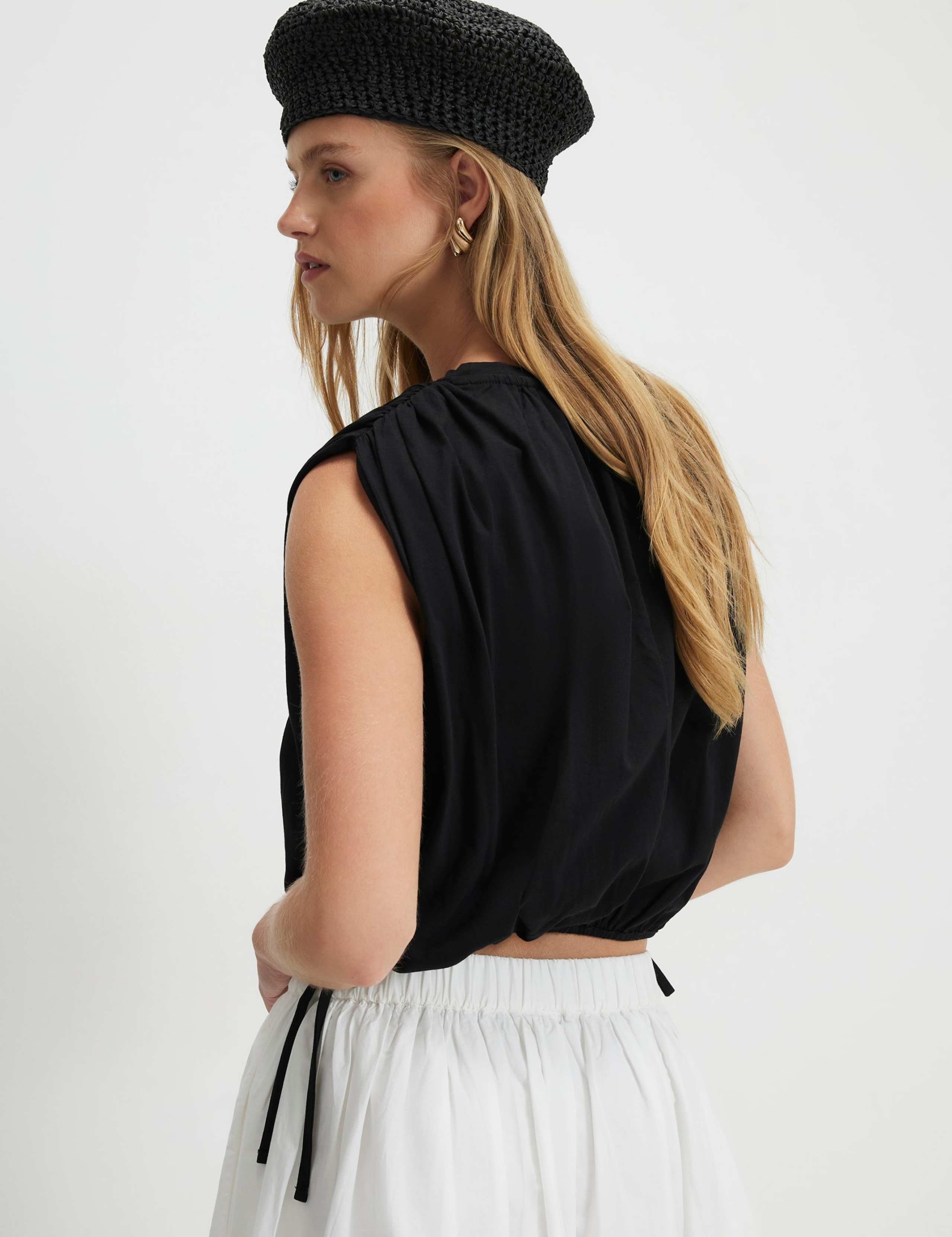 Pure Cotton Bubble Hem T-Shirt 4 of 4