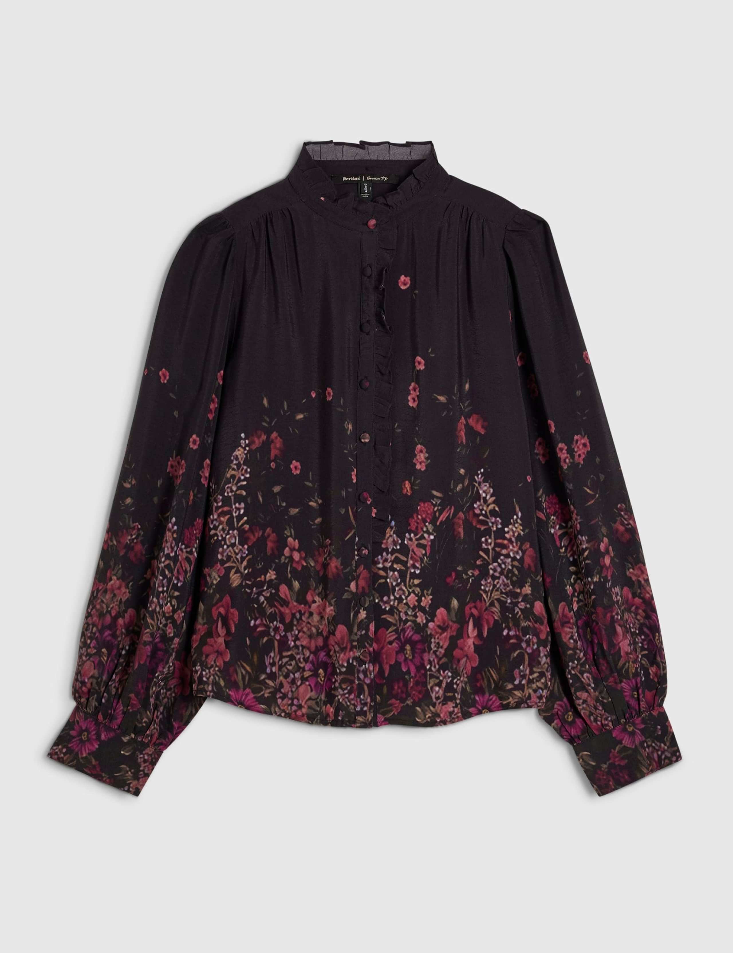 Floral Frill High Neck Blouse 3 of 6