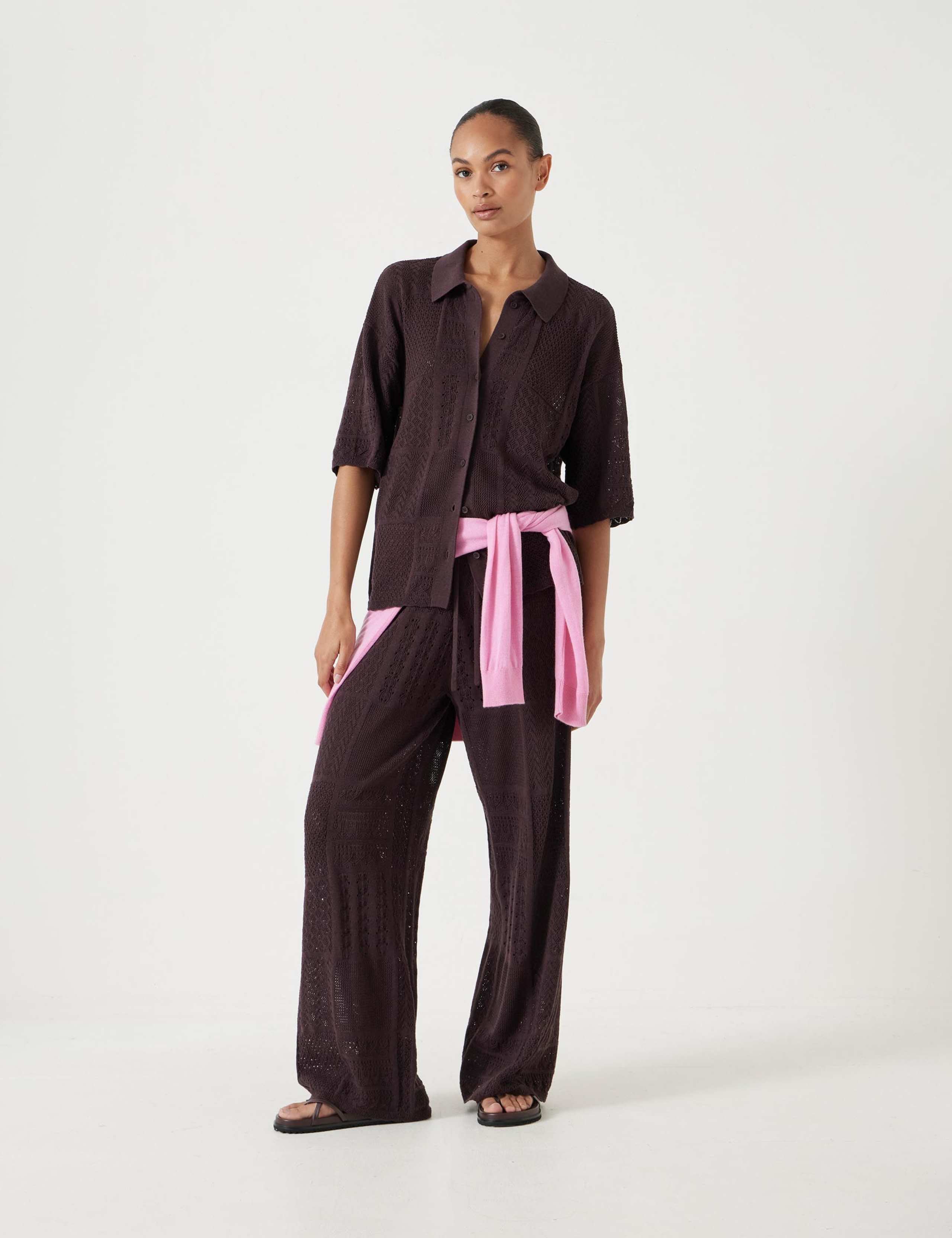 Cotton Rich Textured Button Through Shirt 3 of 6