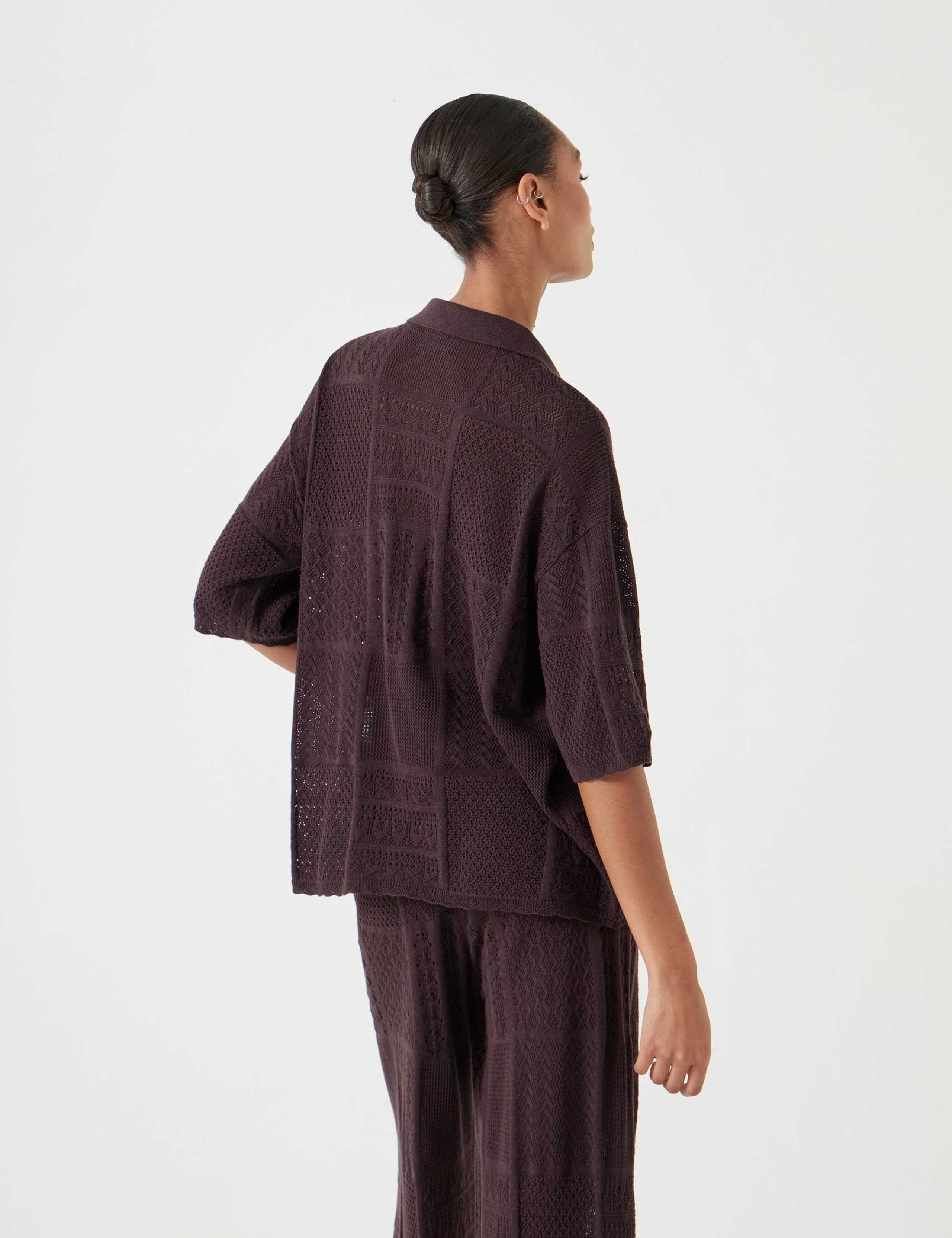 Cotton Rich Textured Button Through Shirt 4 of 6