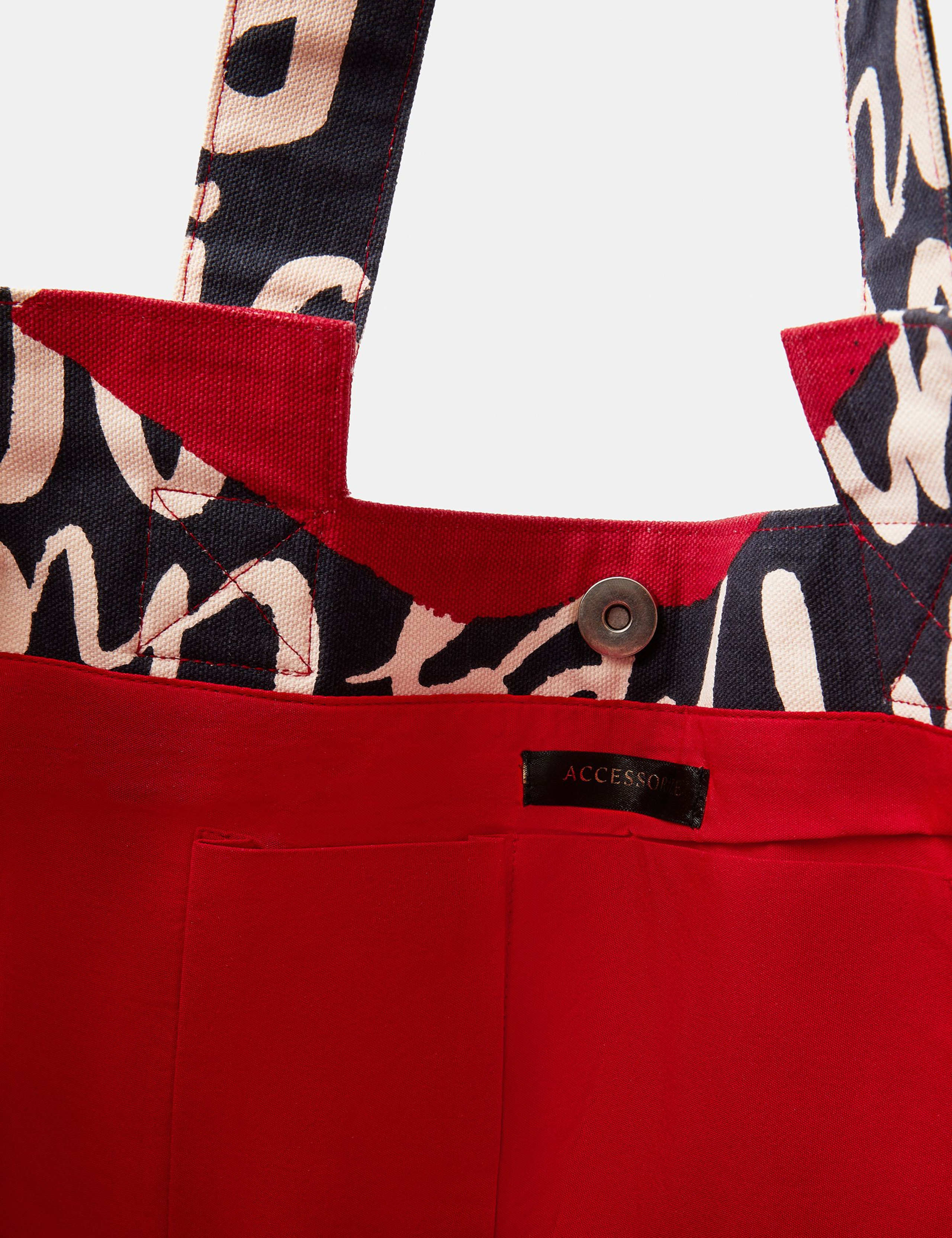 Pure Cotton Canvas Lips Shopper Bag 3 of 4