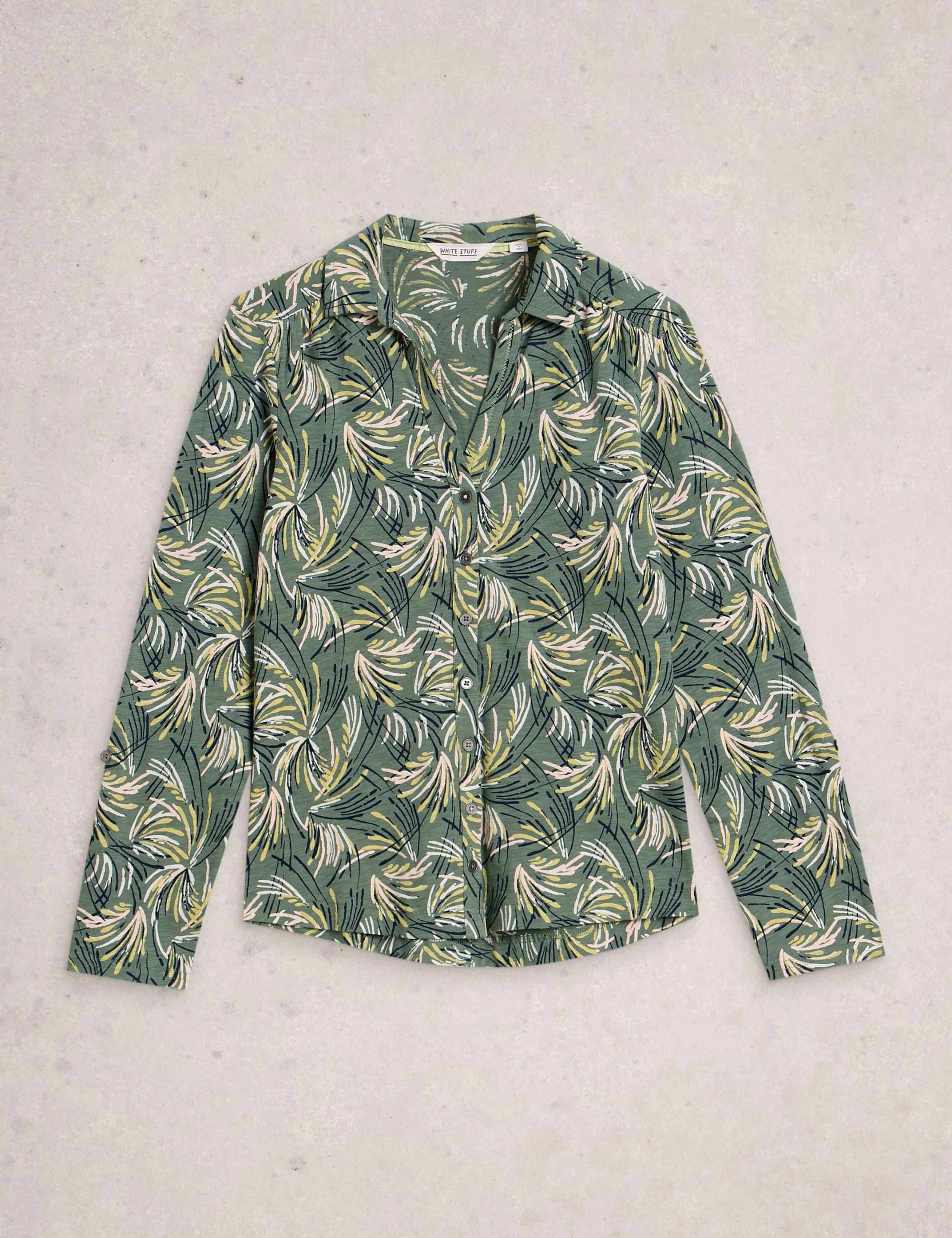 Jersey Print Collared Shirt 2 of 6