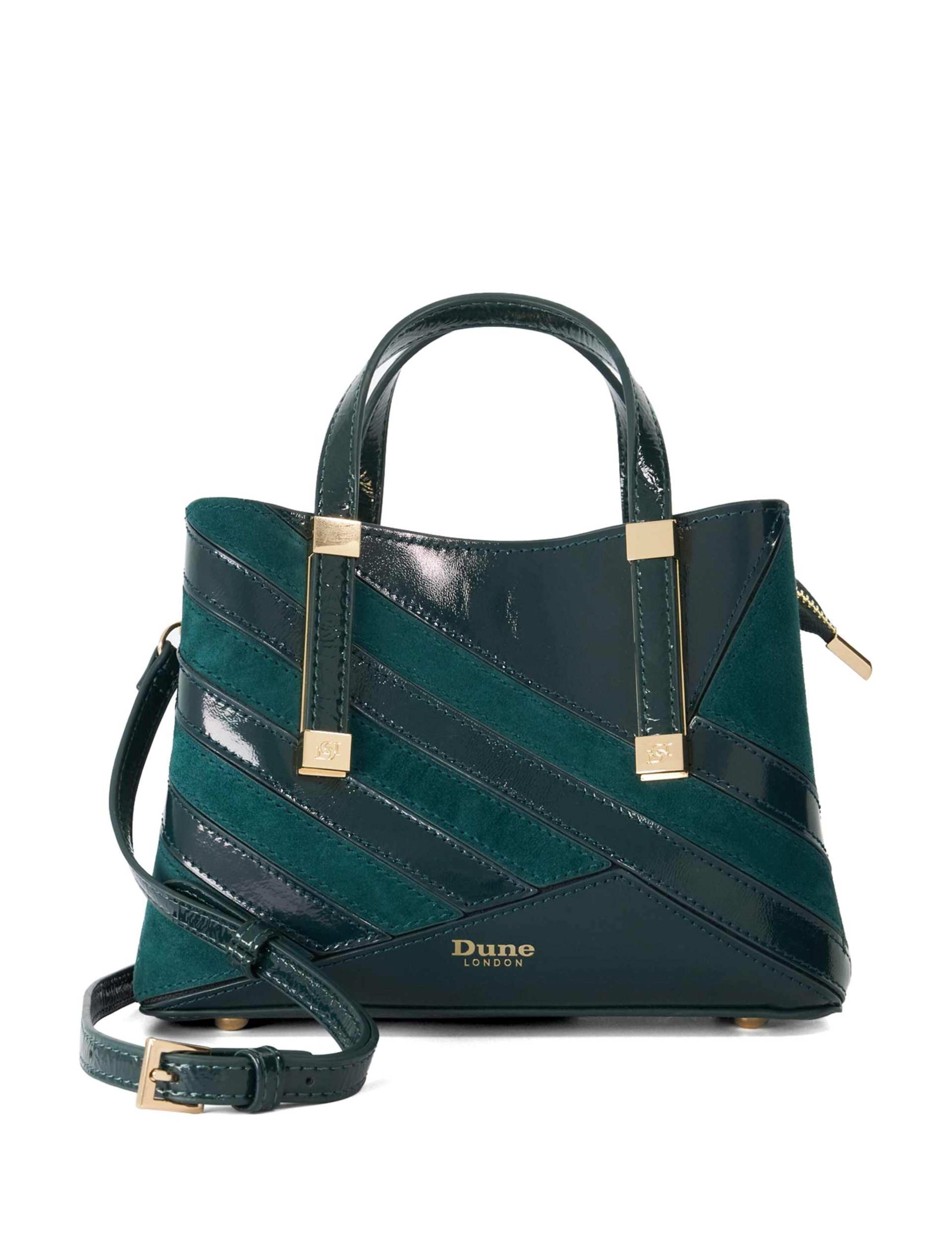 Leather Blend Striped Textured Tote Bag 1 of 5
