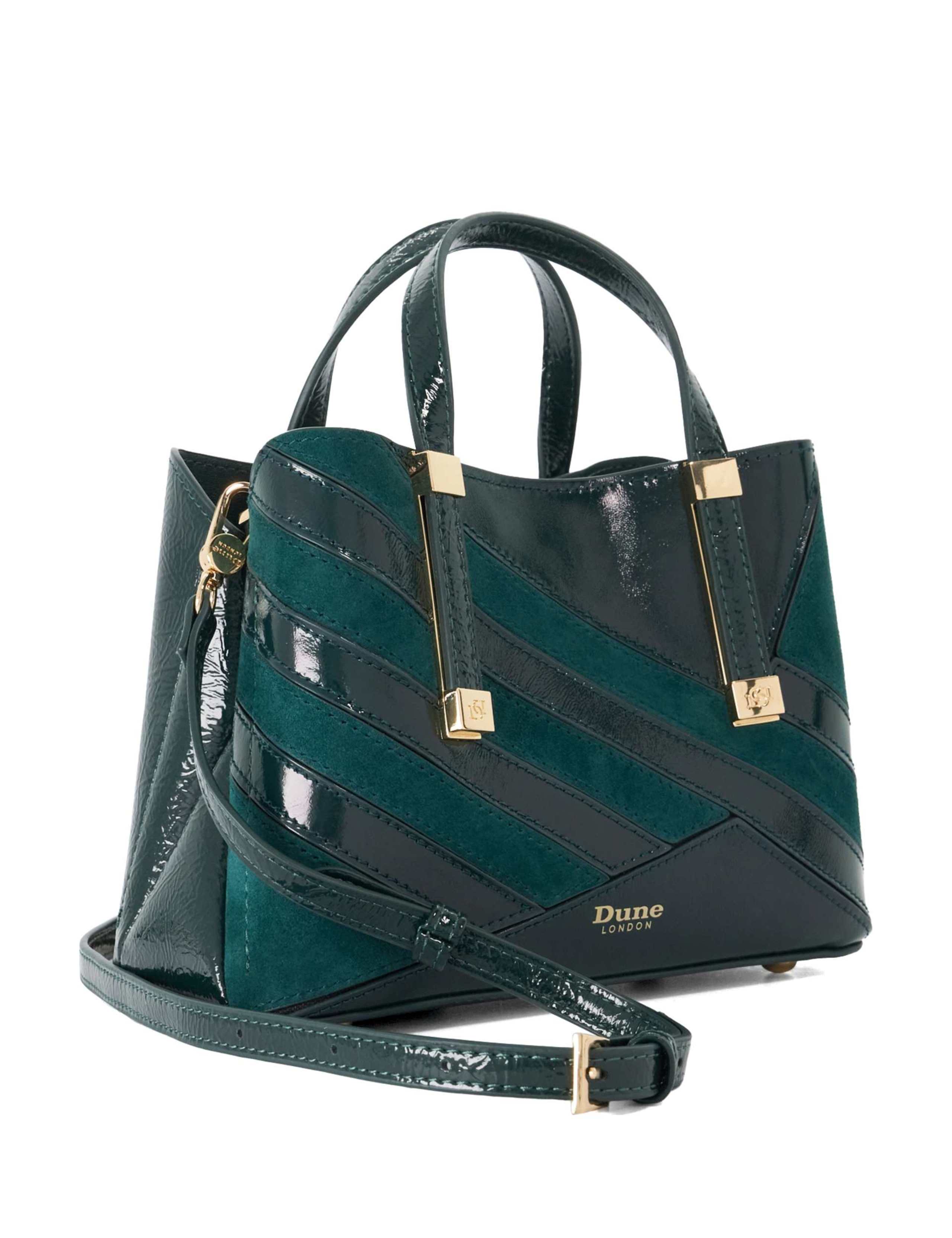 Leather Blend Striped Textured Tote Bag 2 of 5