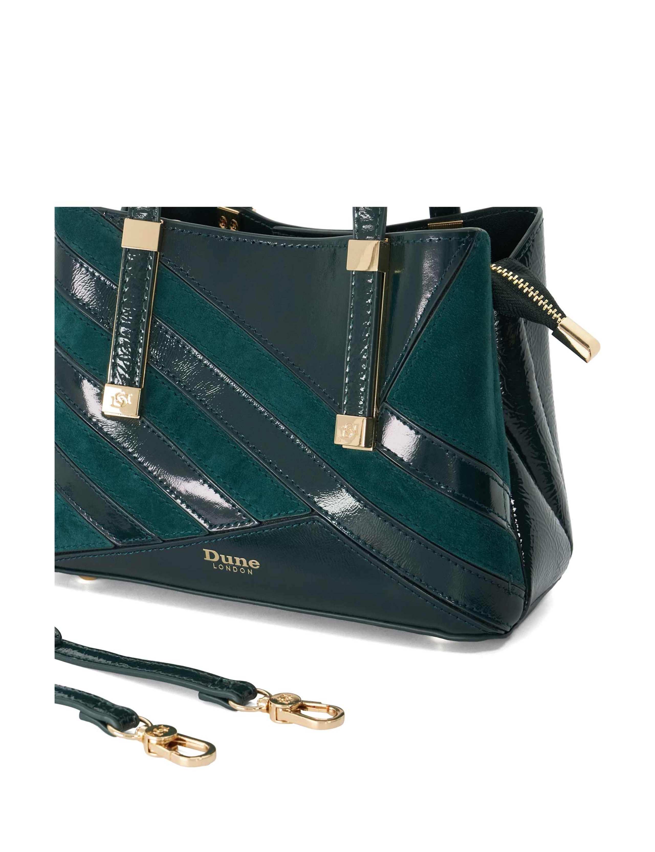 Leather Blend Striped Textured Tote Bag 4 of 5