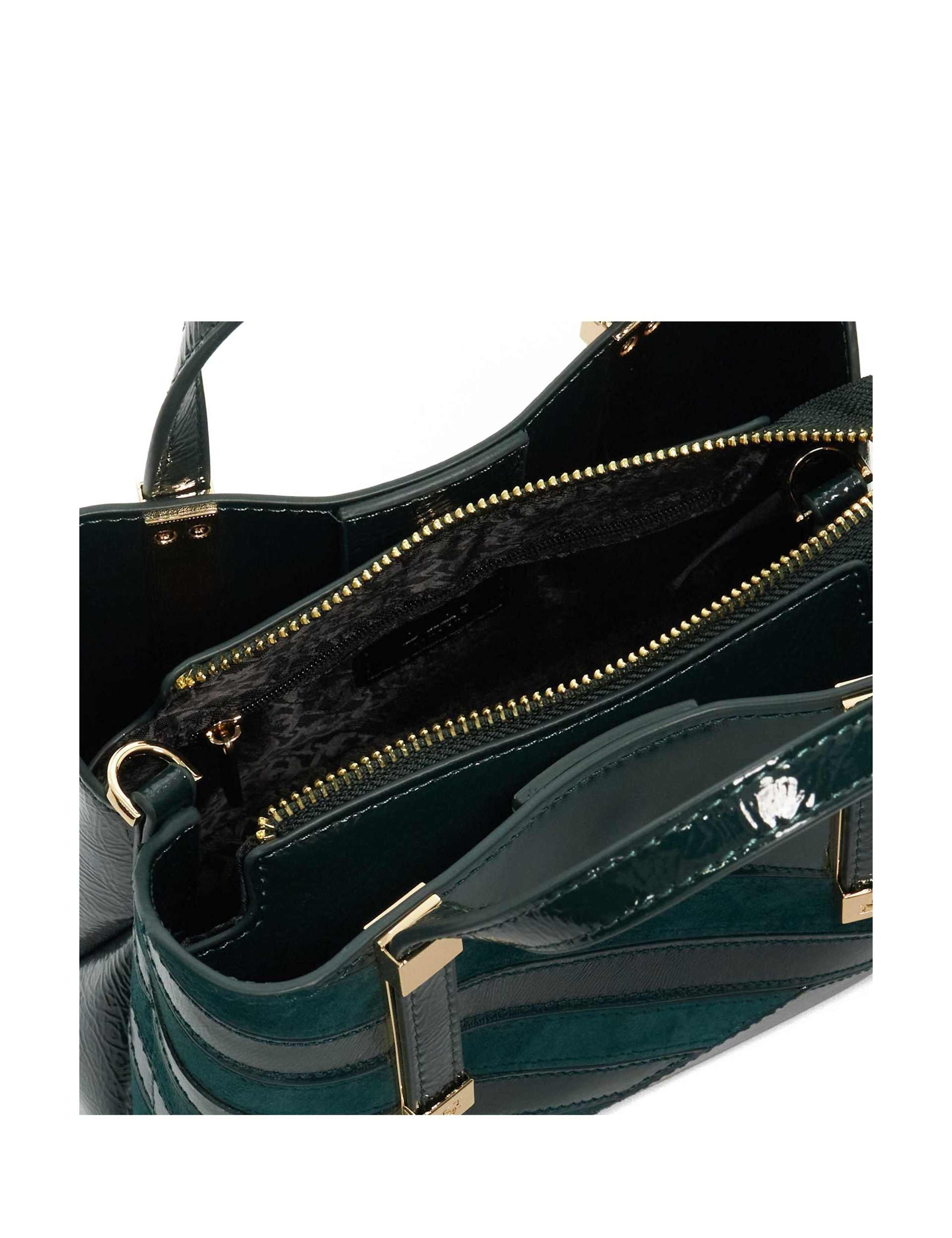 Leather Blend Striped Textured Tote Bag 5 of 5