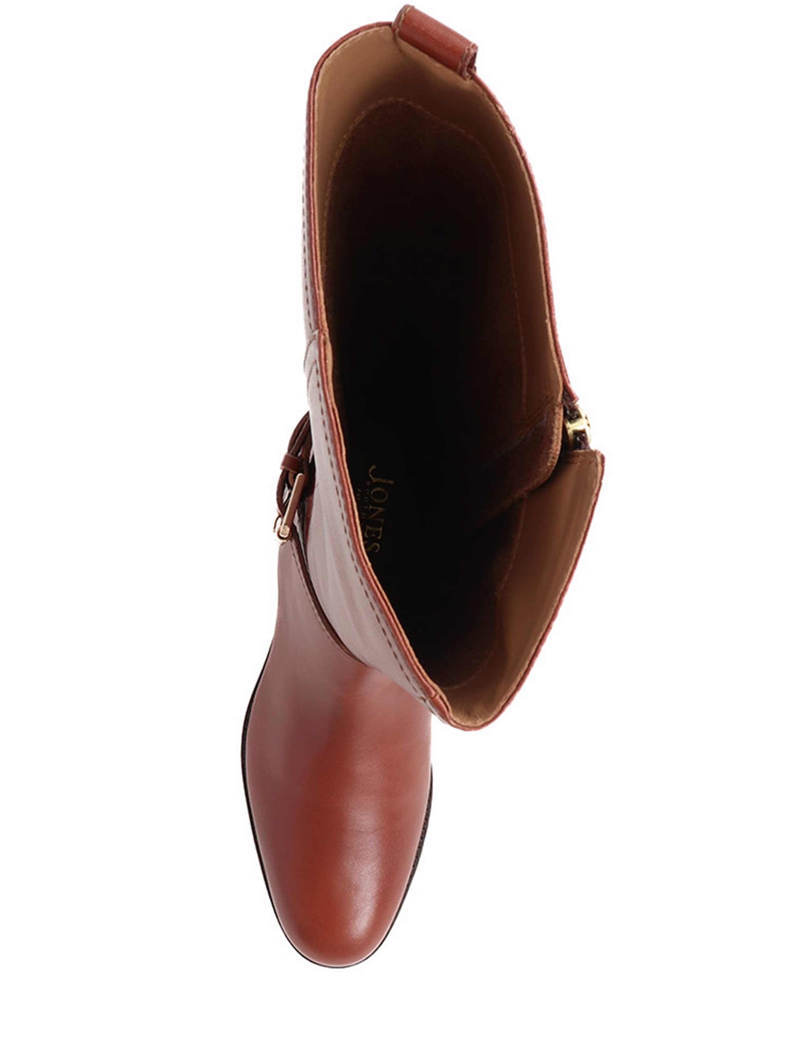 Leather Buckle Block Heel Riding Boots 4 of 7
