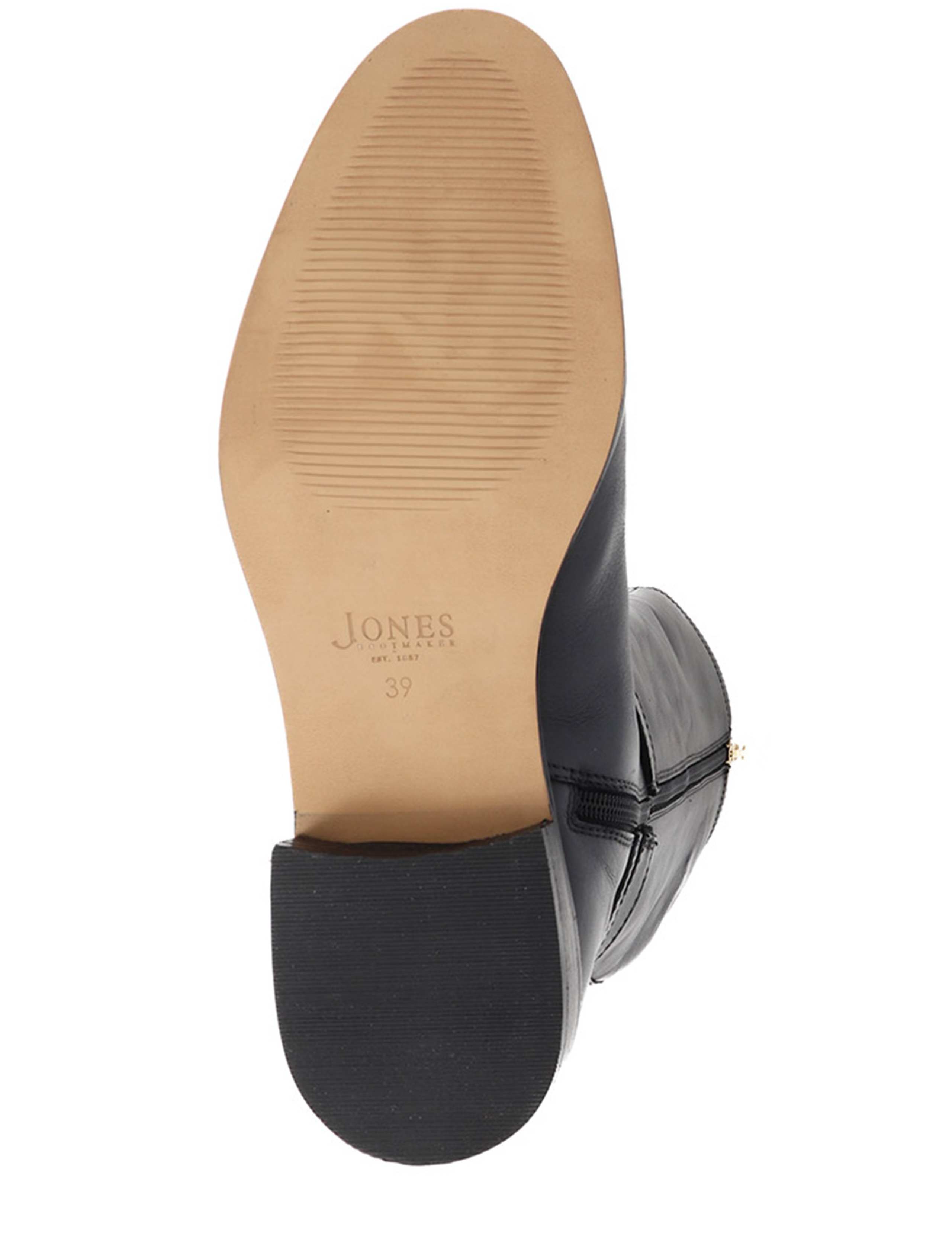 Leather Buckle Block Heel Riding Boots 7 of 7