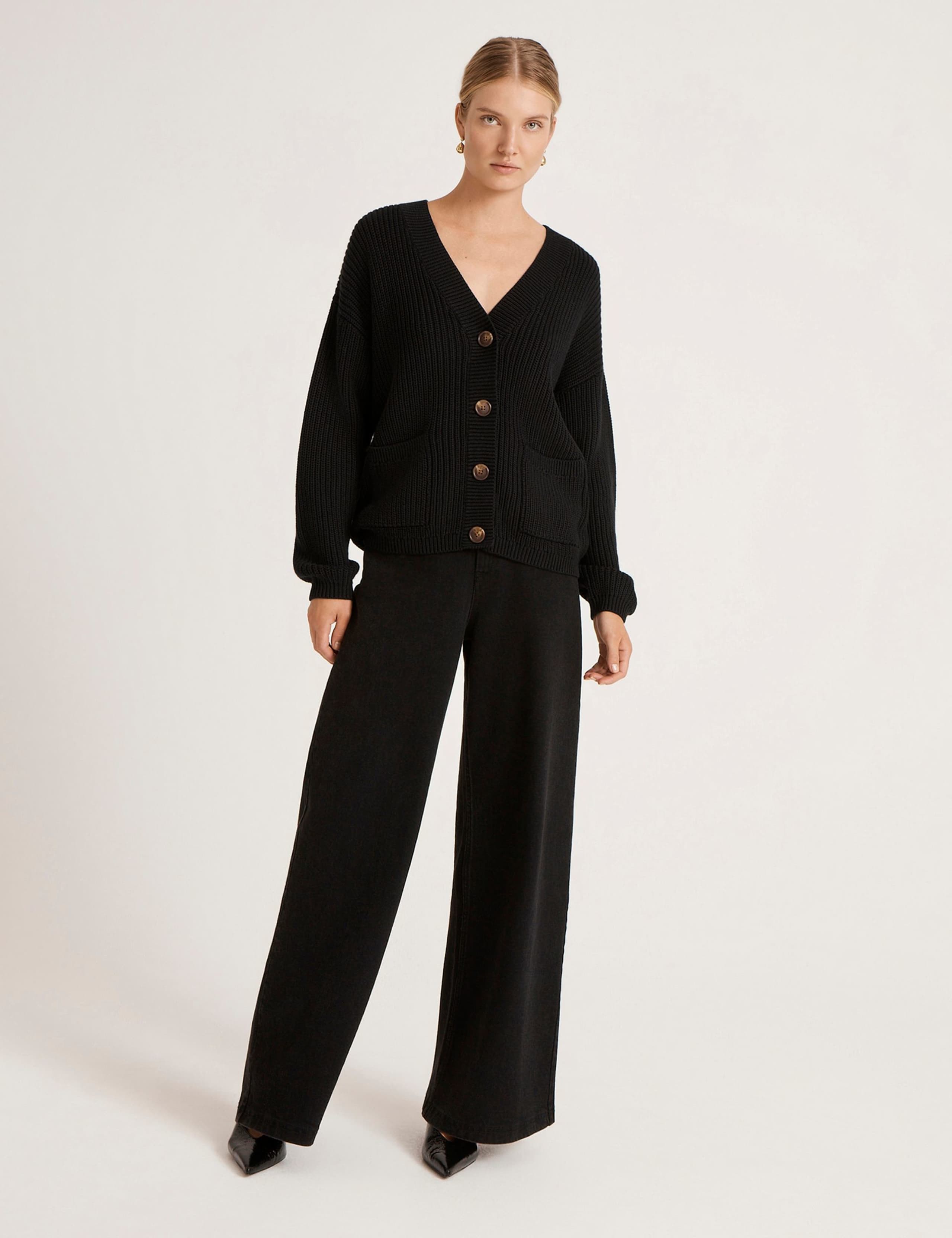 Pure Cotton V-Neck Button Front Cardigan 2 of 5