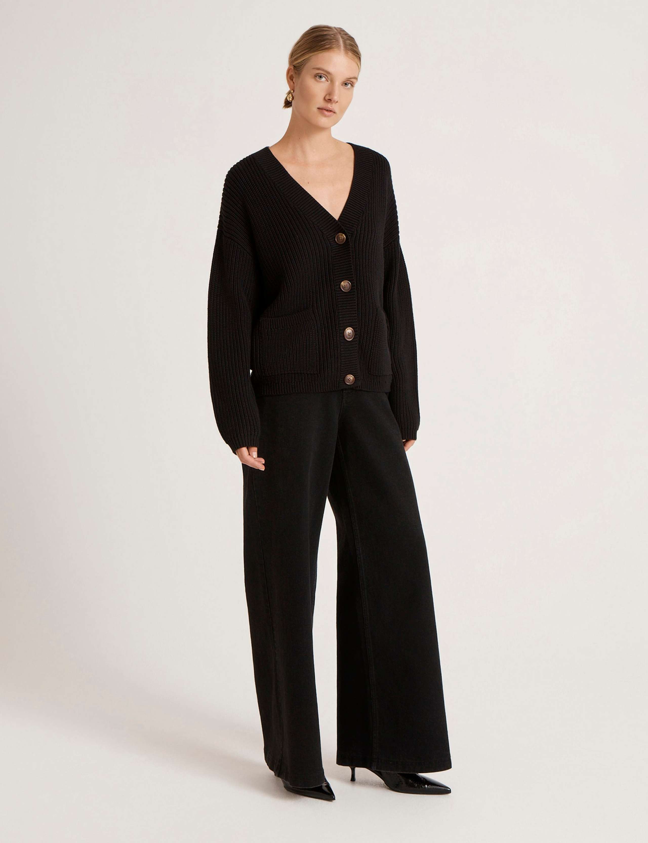 Pure Cotton V-Neck Button Front Cardigan 3 of 5