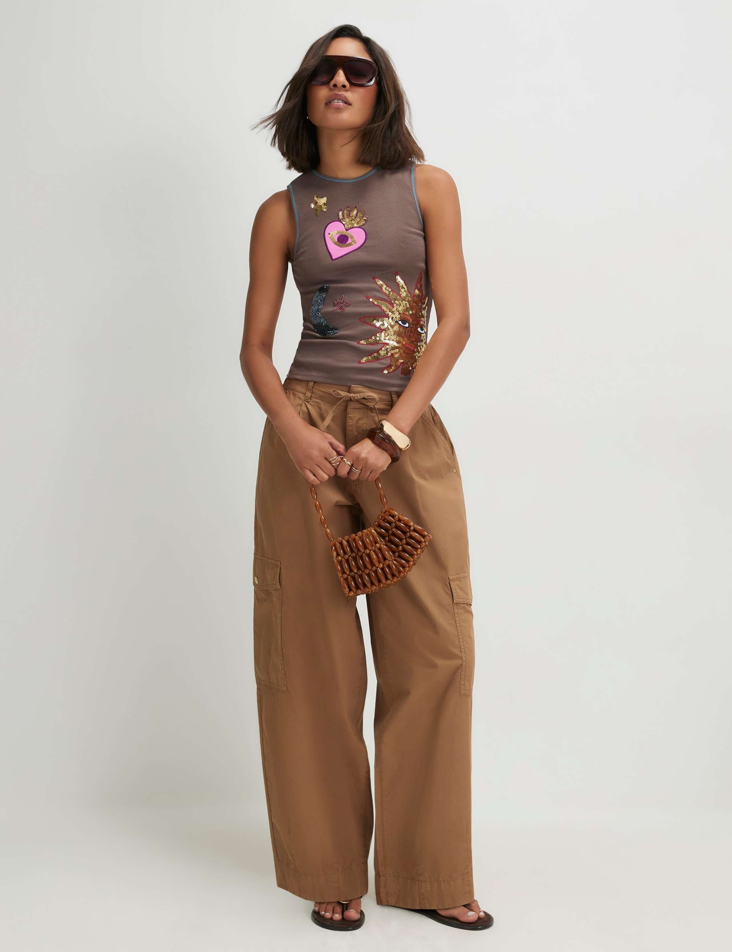 Pure Cotton Embellished Vest 4 of 4