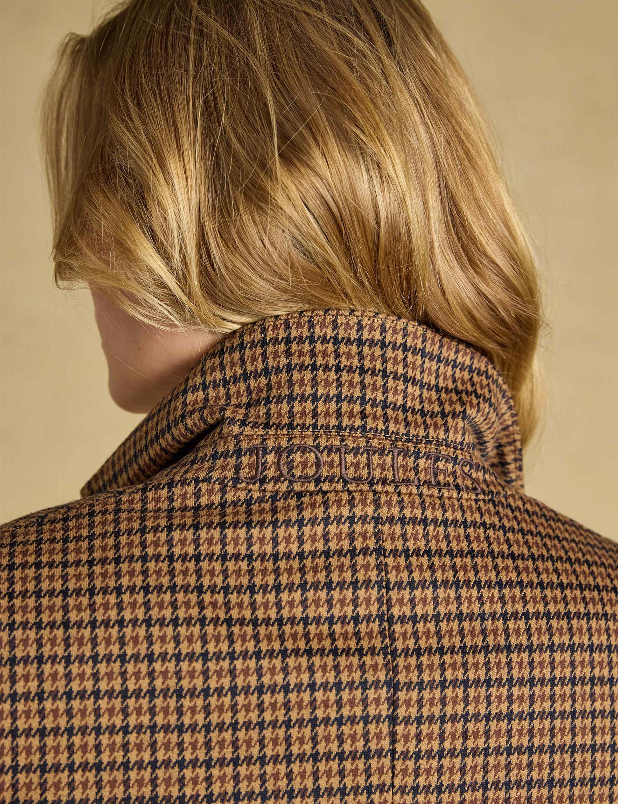 Jersey Herringbone Checked Blazer with Wool 3 of 6