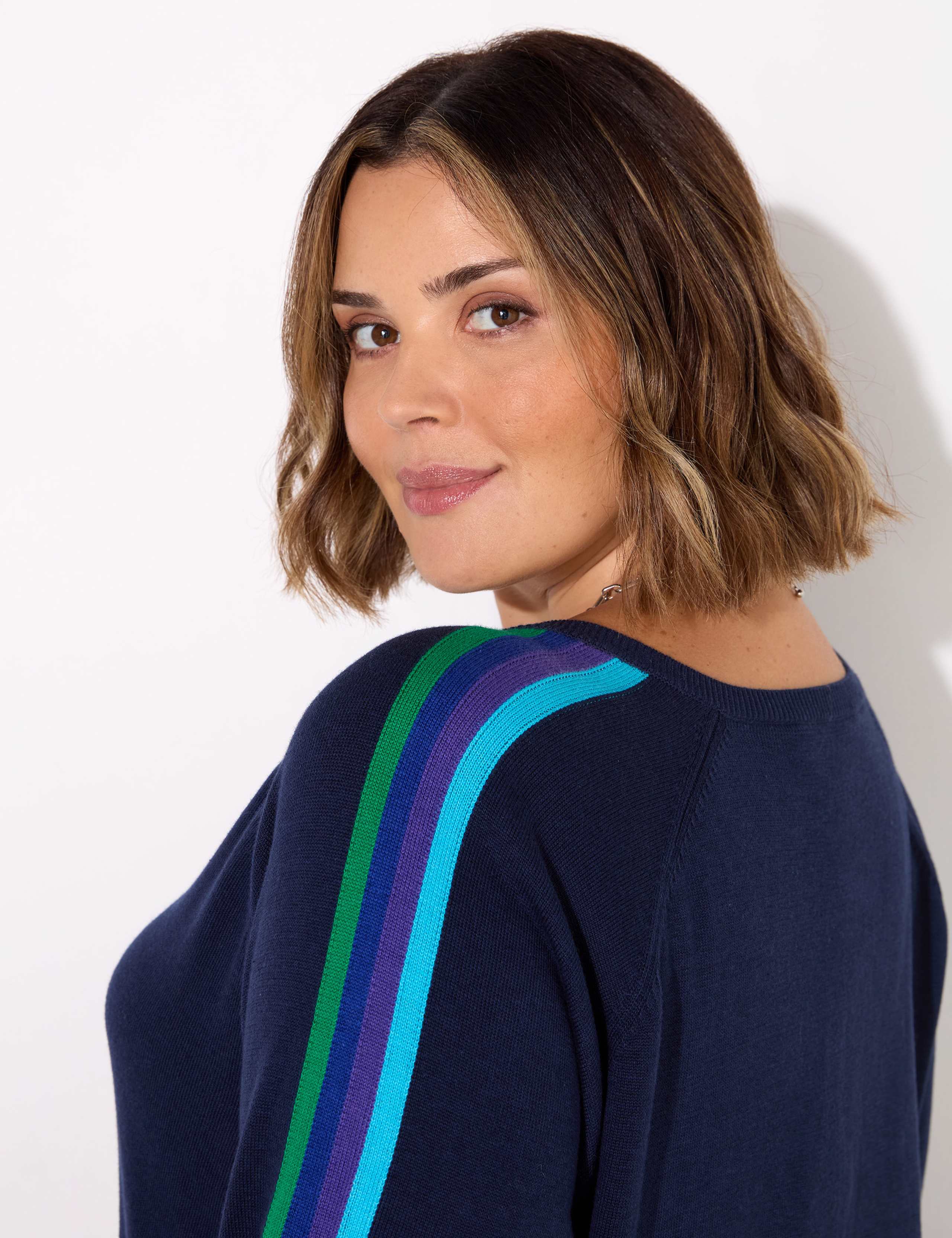 Cotton Rich V-Neck Jumper 3 of 4