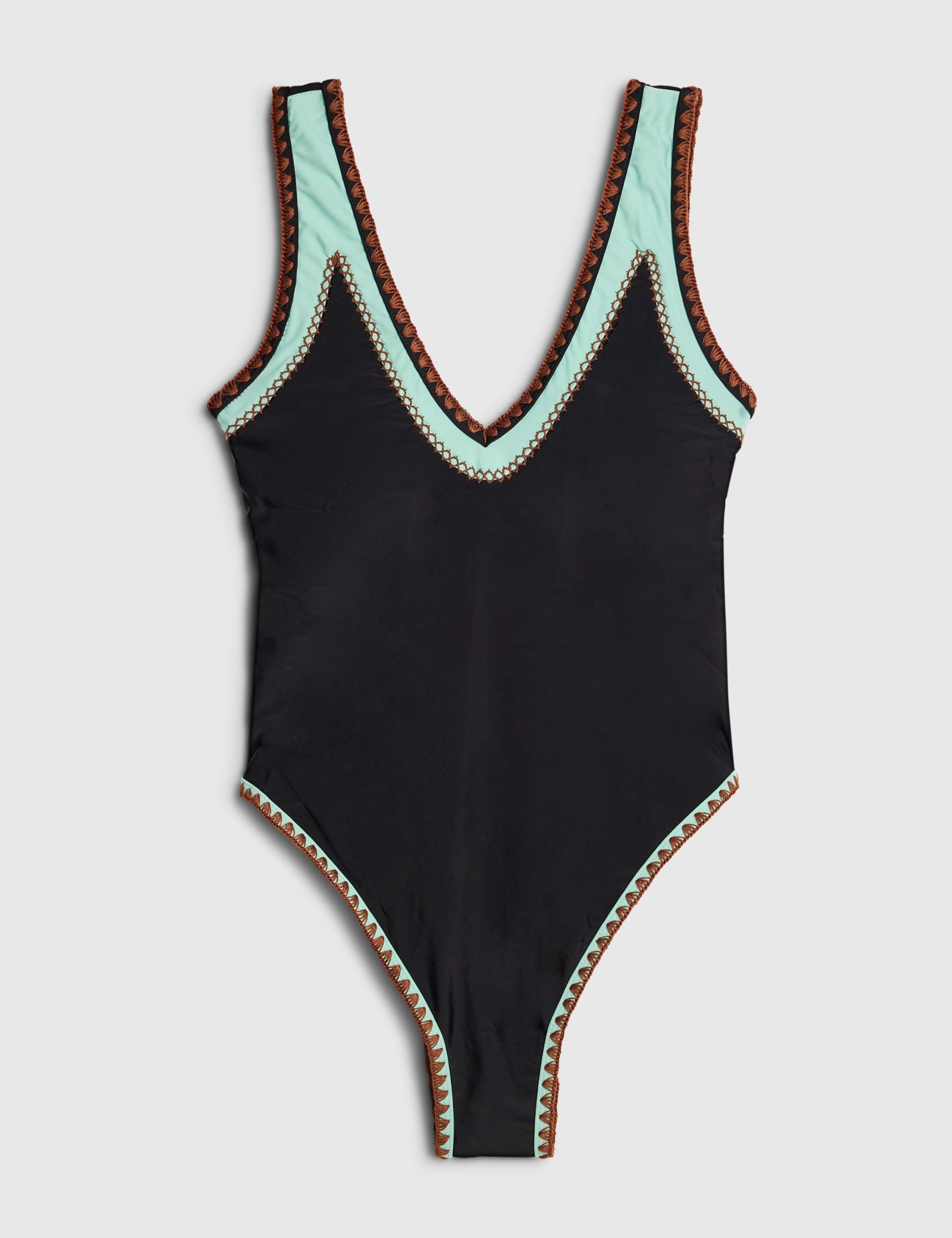 Whipstitch Padded Plunge Swimsuit 2 of 4