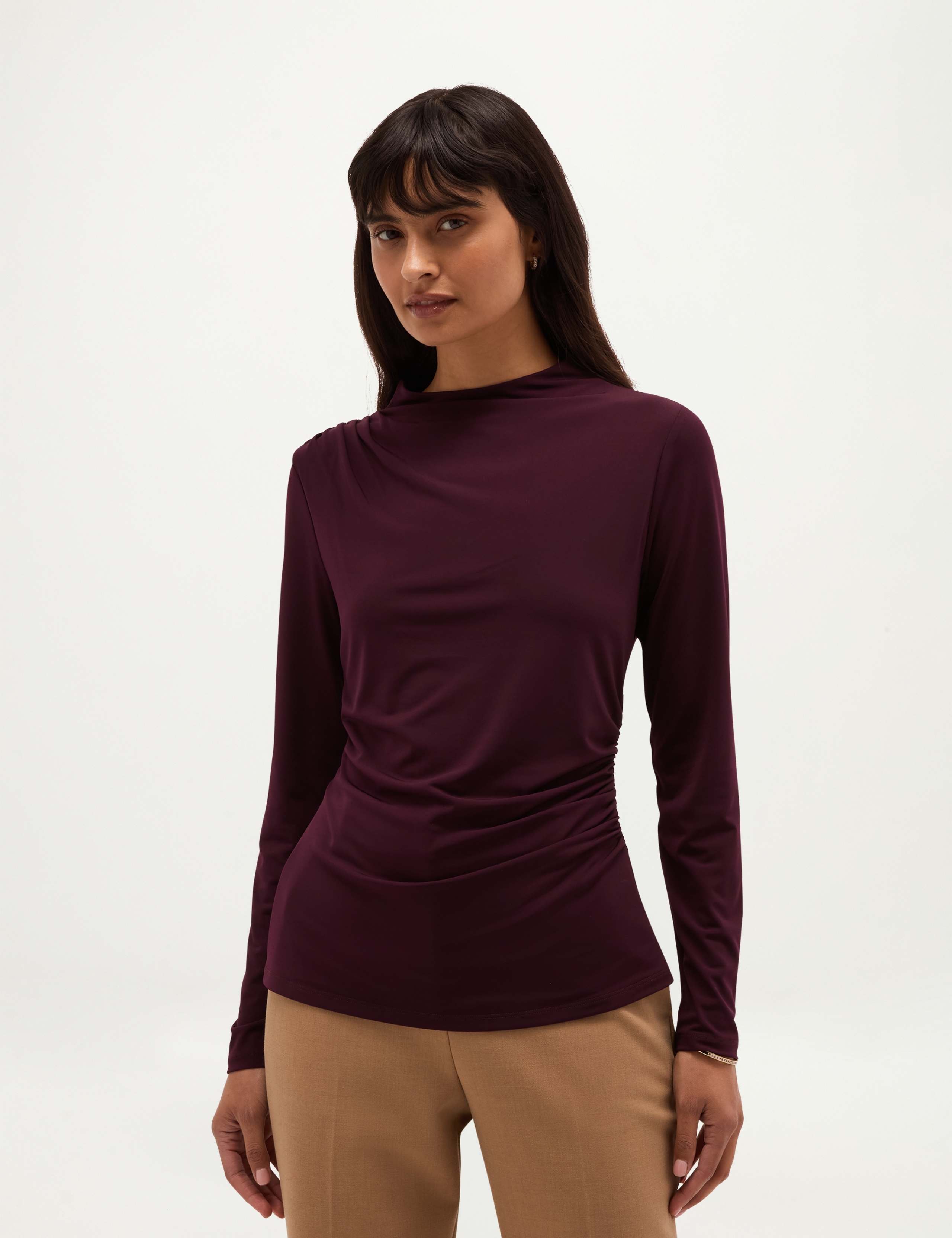 High Neck Ruched Detail Top 1 of 6