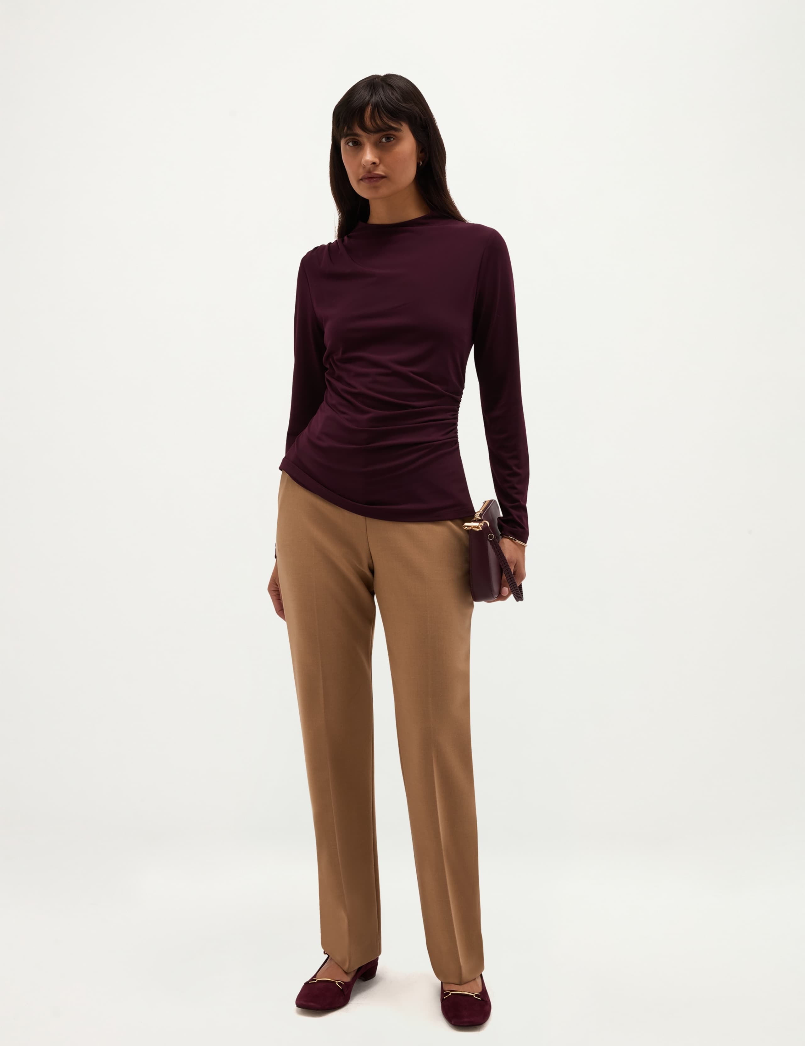 High Neck Ruched Detail Top 5 of 6
