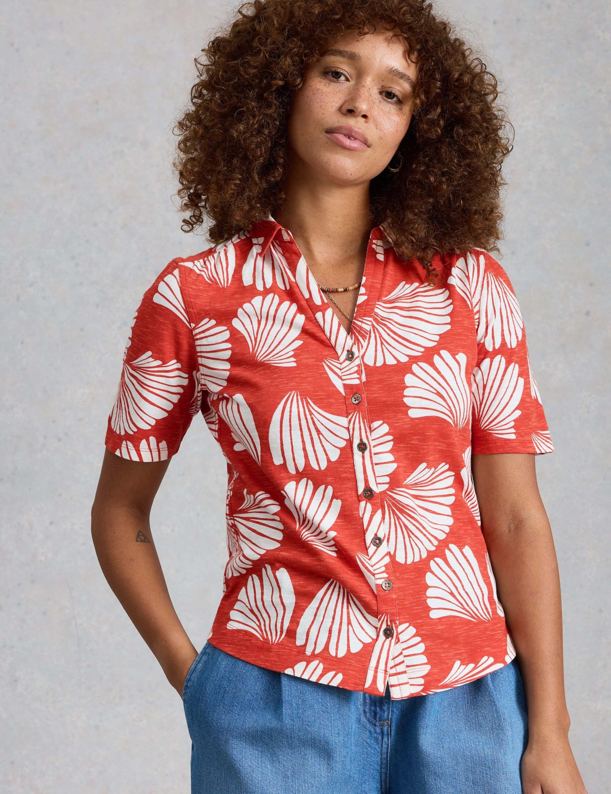 Jersey Floral Collared Shirt 5 of 6